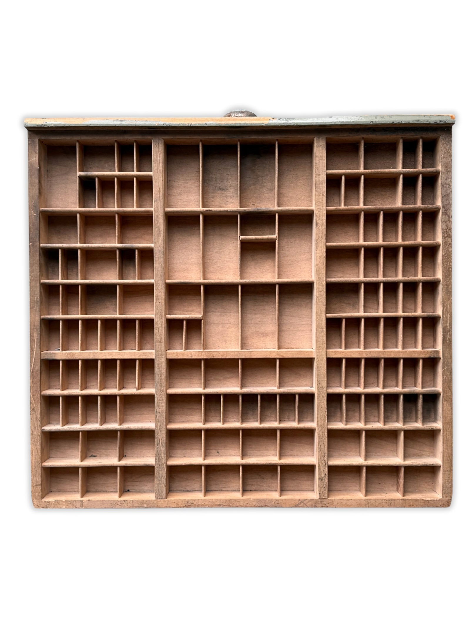 Großer Vintage Setzkasten Druckereischublade 90 x 90 cm