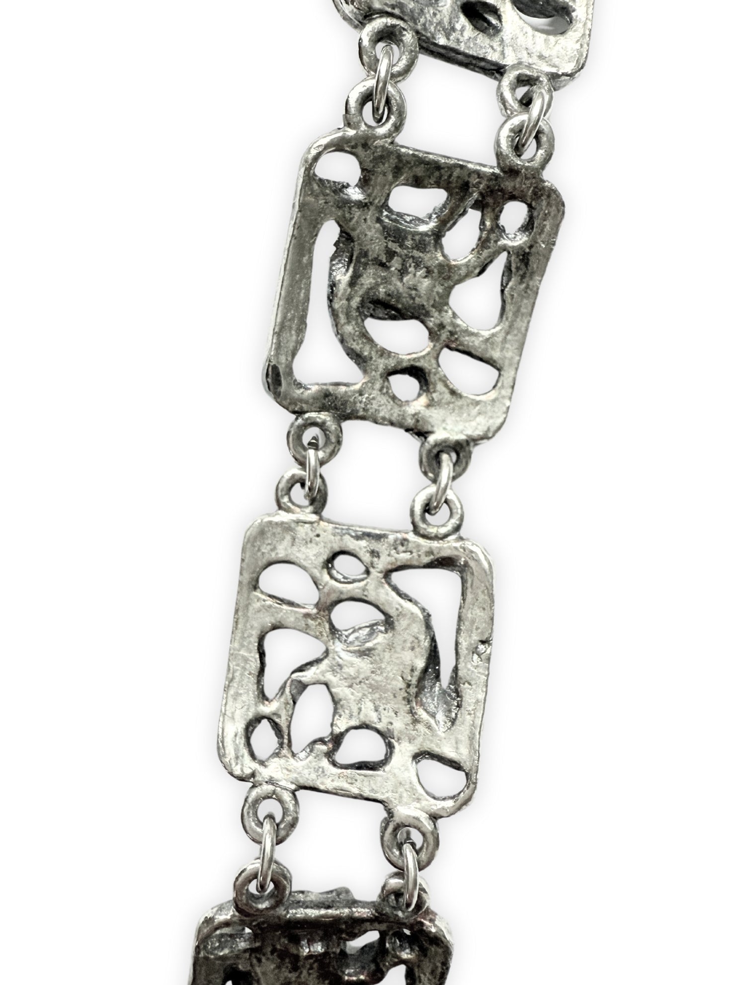 Vintage 1960er 70er Modernist Design silber Armband