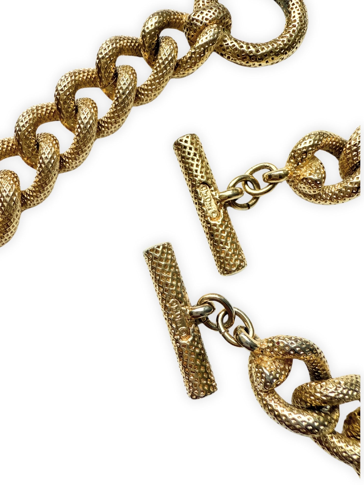 1970s Christian Dior jewelry set necklace and bracelet vintage