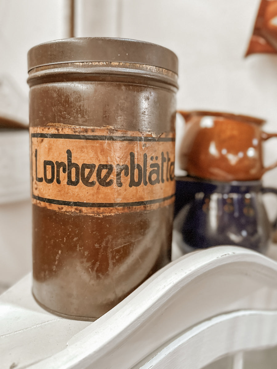 Vintage Blechdose Küche Lorbeerblätter
