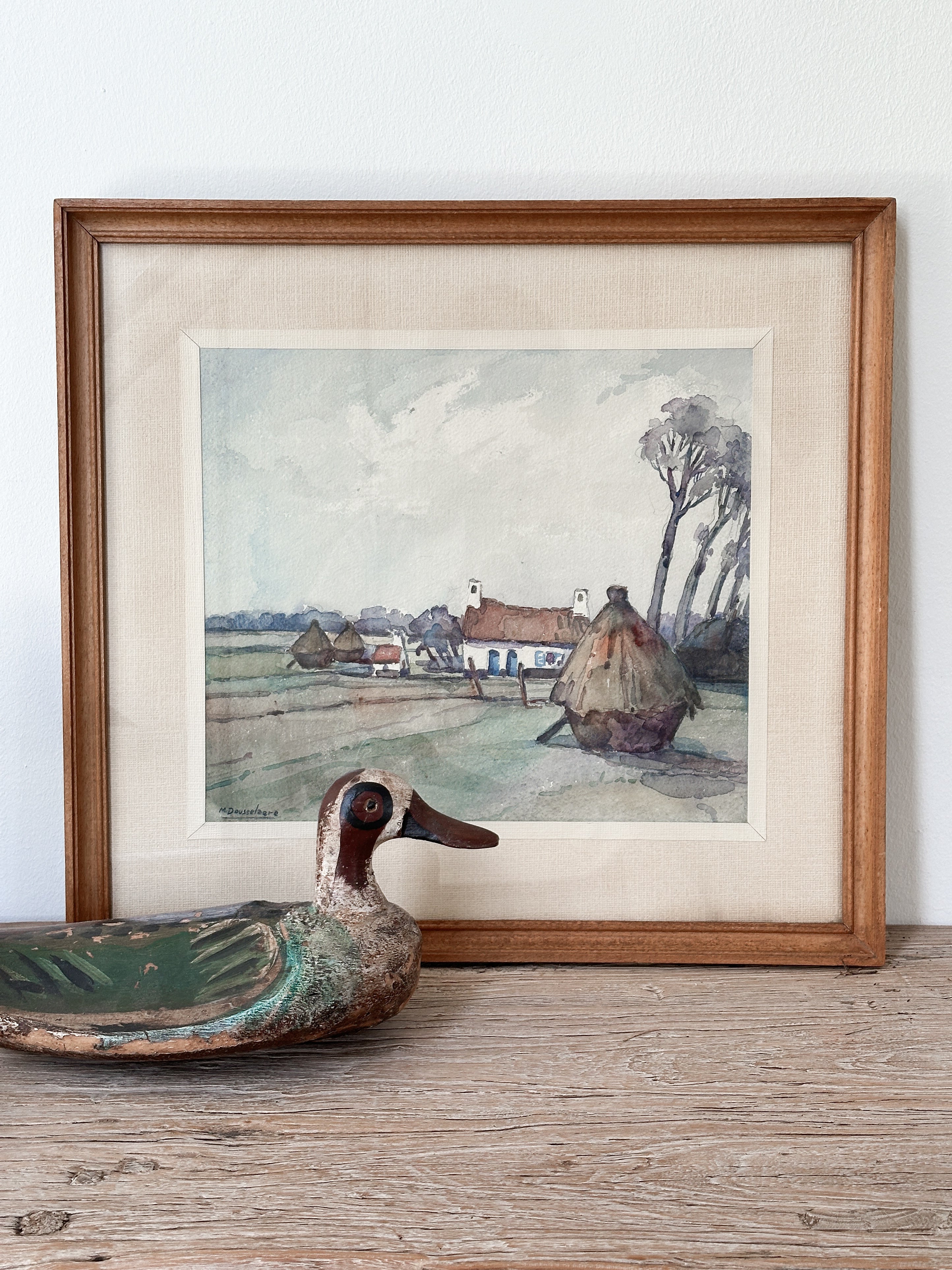 Aquarell - Der alte Hof v. Maurits Dousselaere