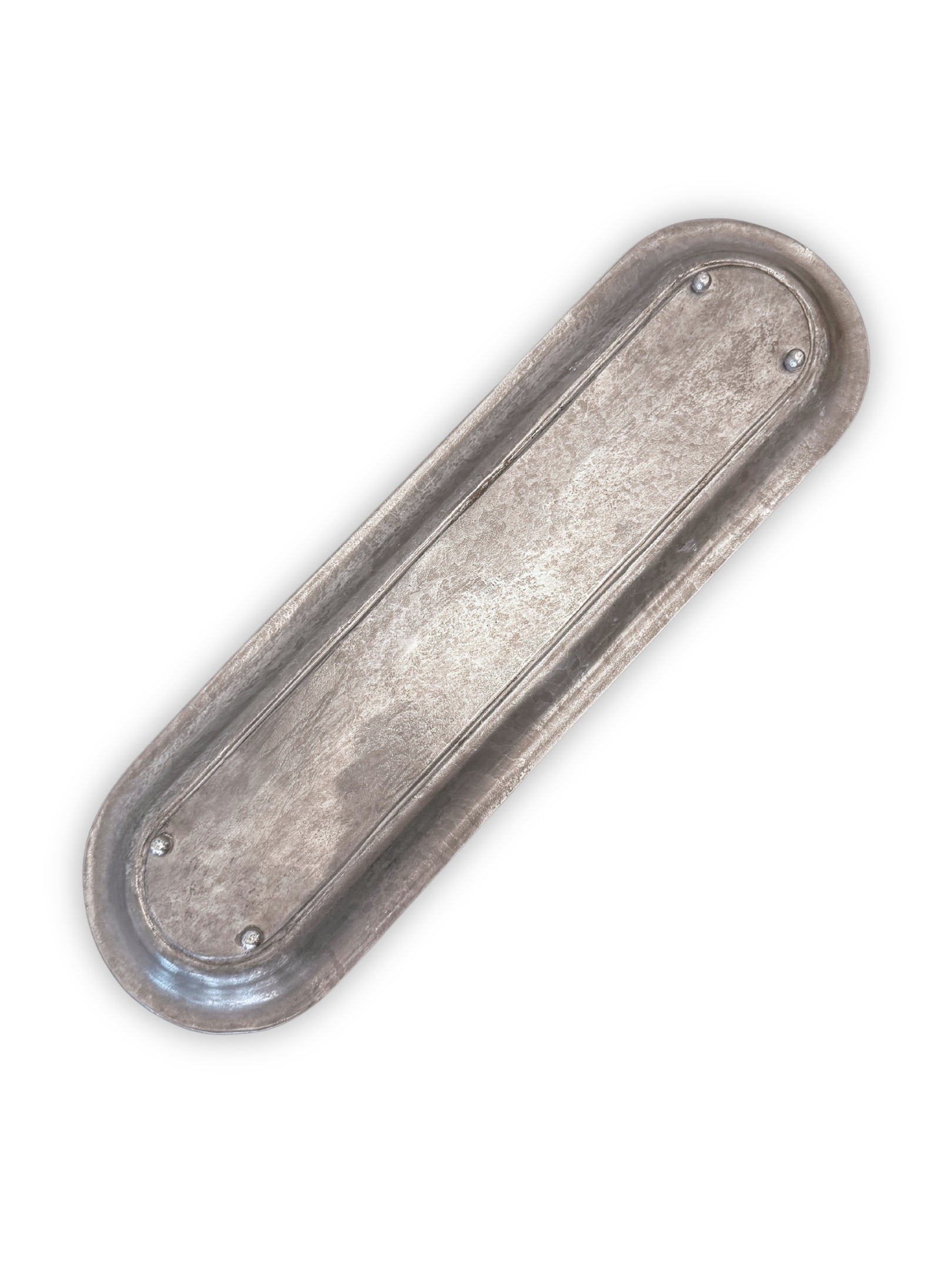 Orivit Jugendstil Zinnbecher Set mit Tablett – florale Reliefs