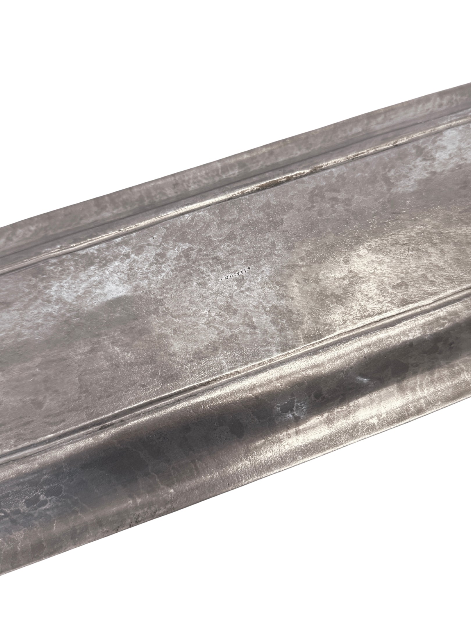 Orivit Jugendstil Zinnbecher Set mit Tablett – florale Reliefs