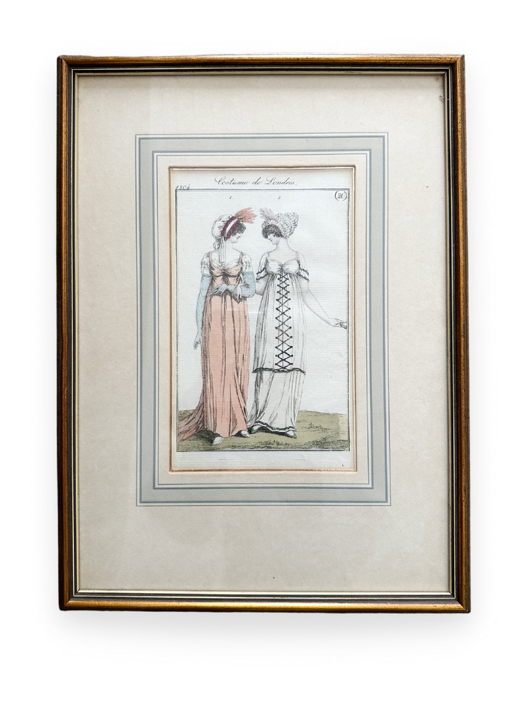 Original copper engraving Costumes Parisiens 1804