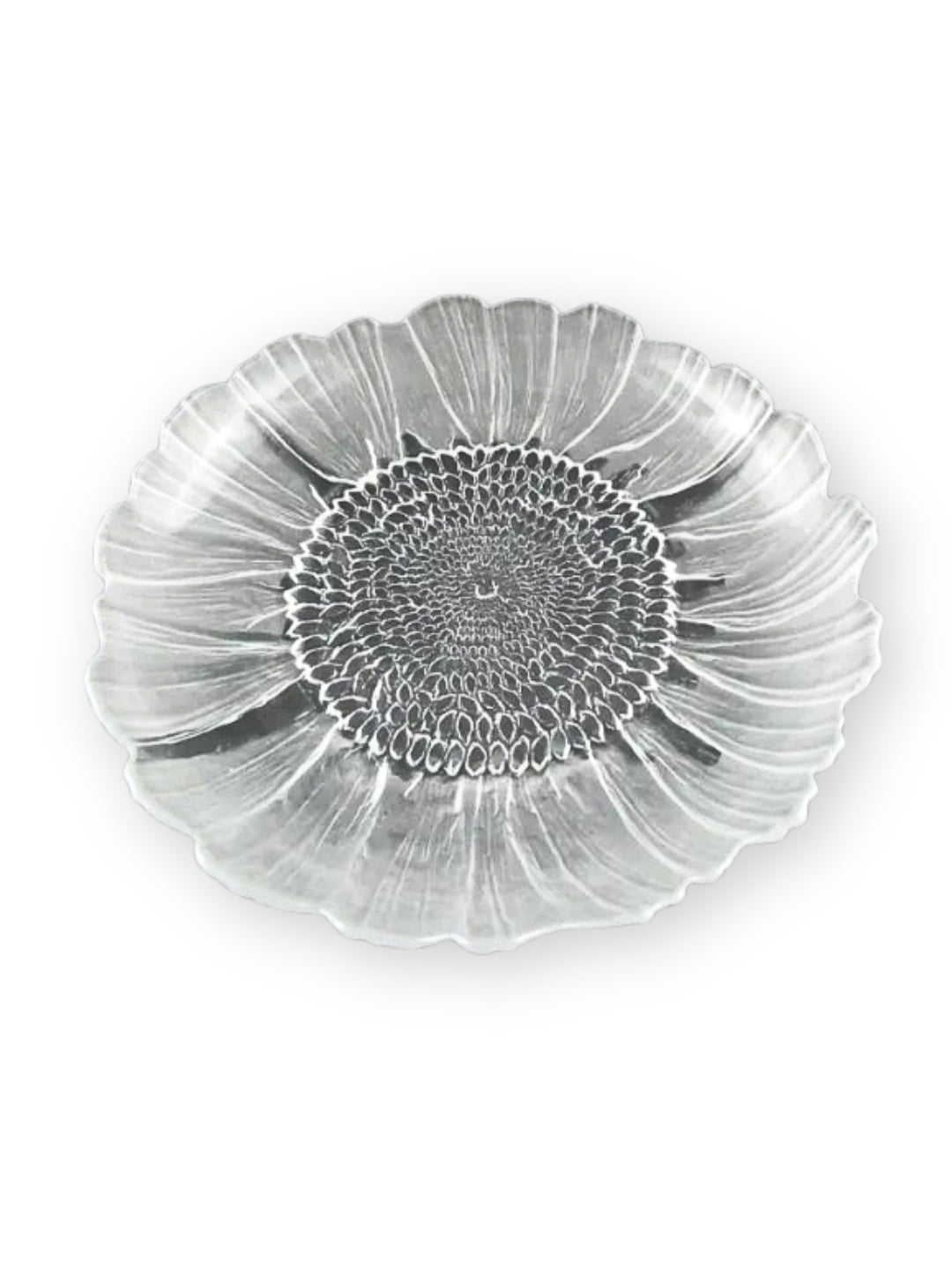 Kosta Boda Dessert-Teller (6 Stk) aus Glas Sunflower Design 1970er Jahre