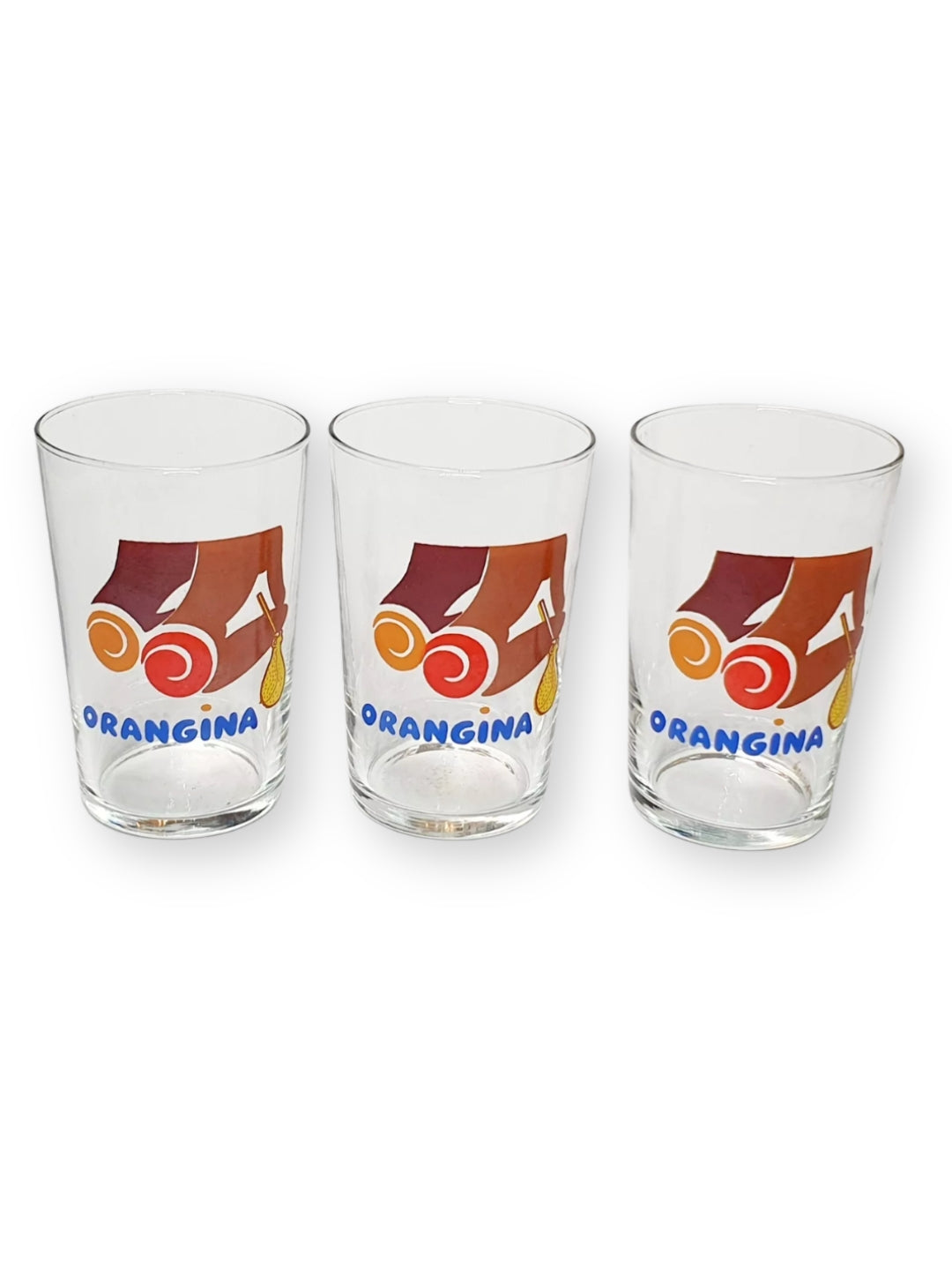 6er-Set Orangina Femme Soda Collection Werbegläser 1970er Jahre
