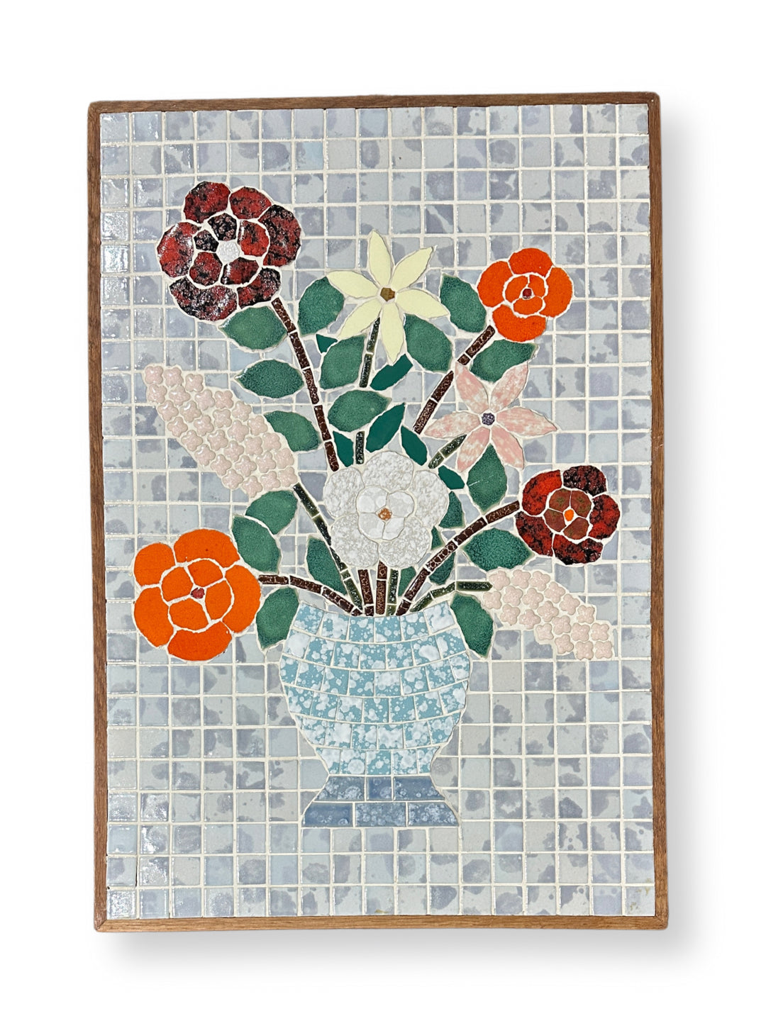 Buntes MidCentury Mosaik Wandbild