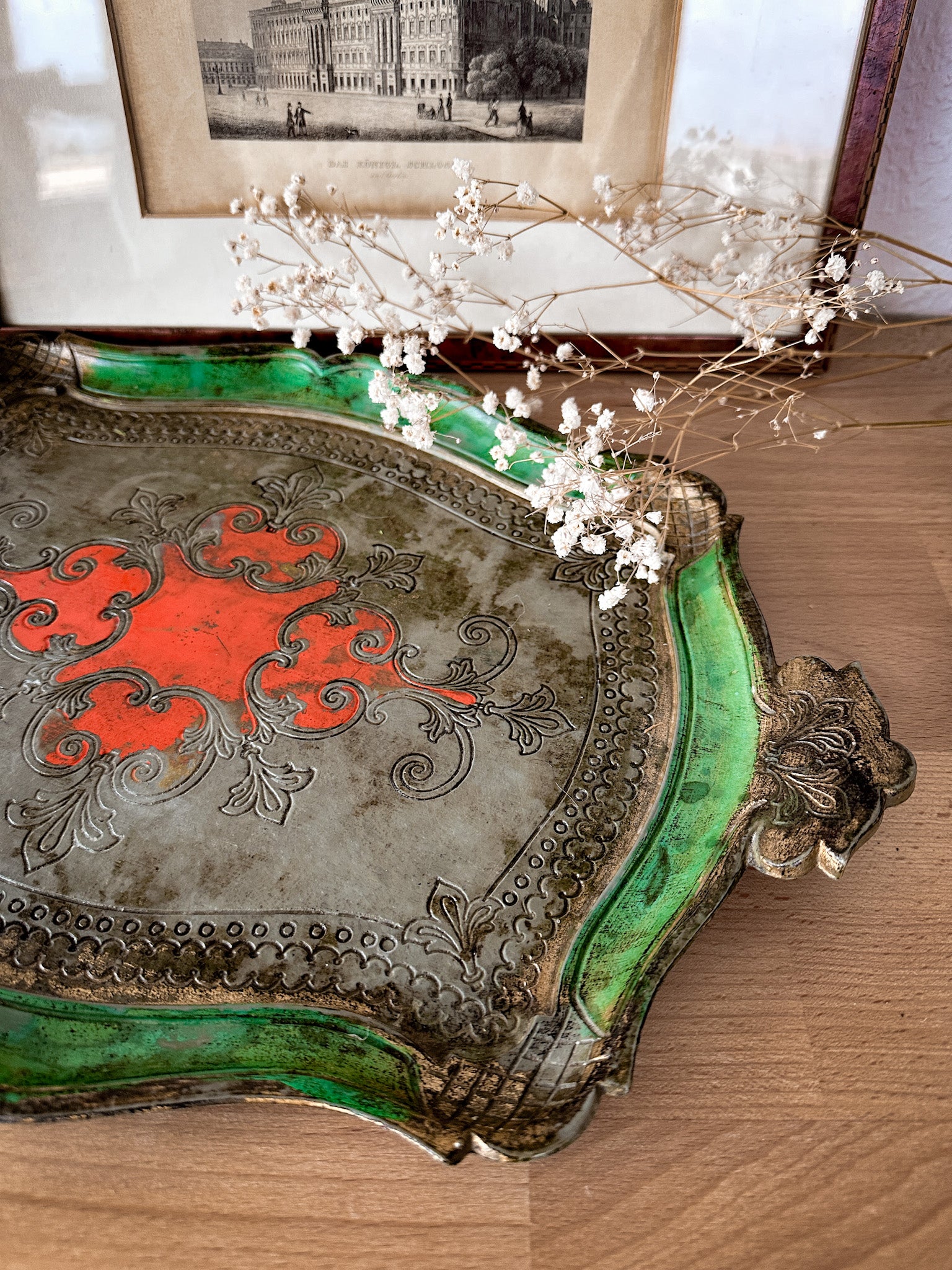 Florentiner Tablett Vintage styling