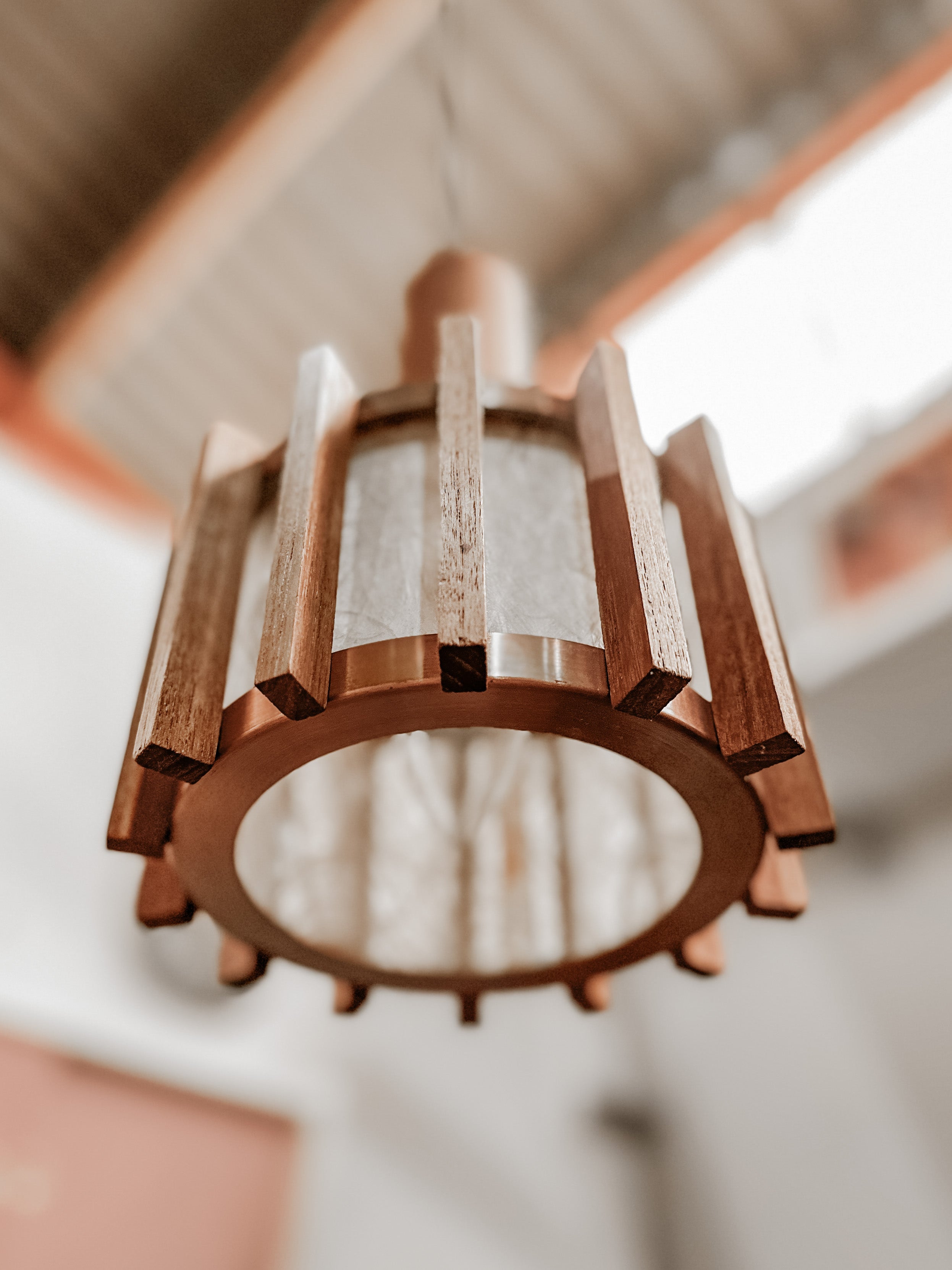 Danish Design Teakholz Decken Lampen 2er Set