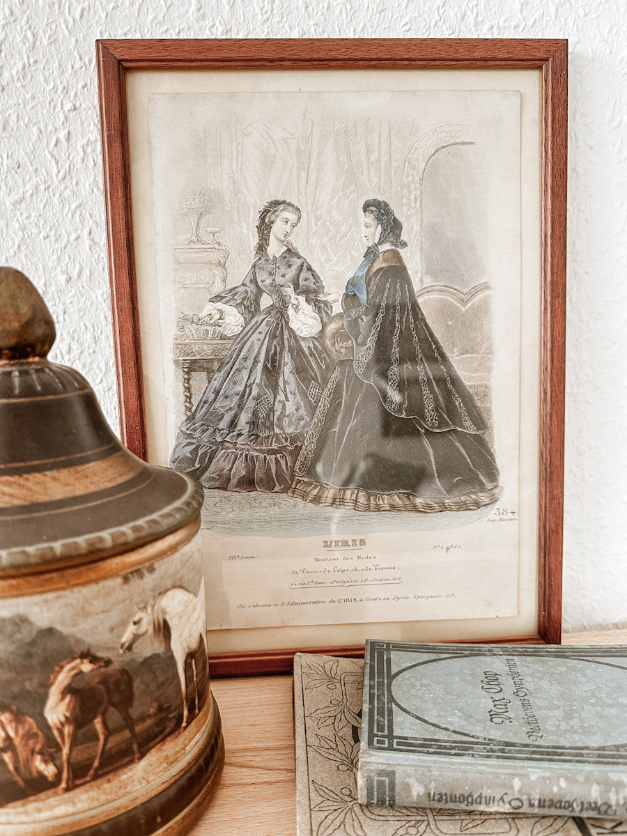 Antiker Stahlstich L‘Iris 1862