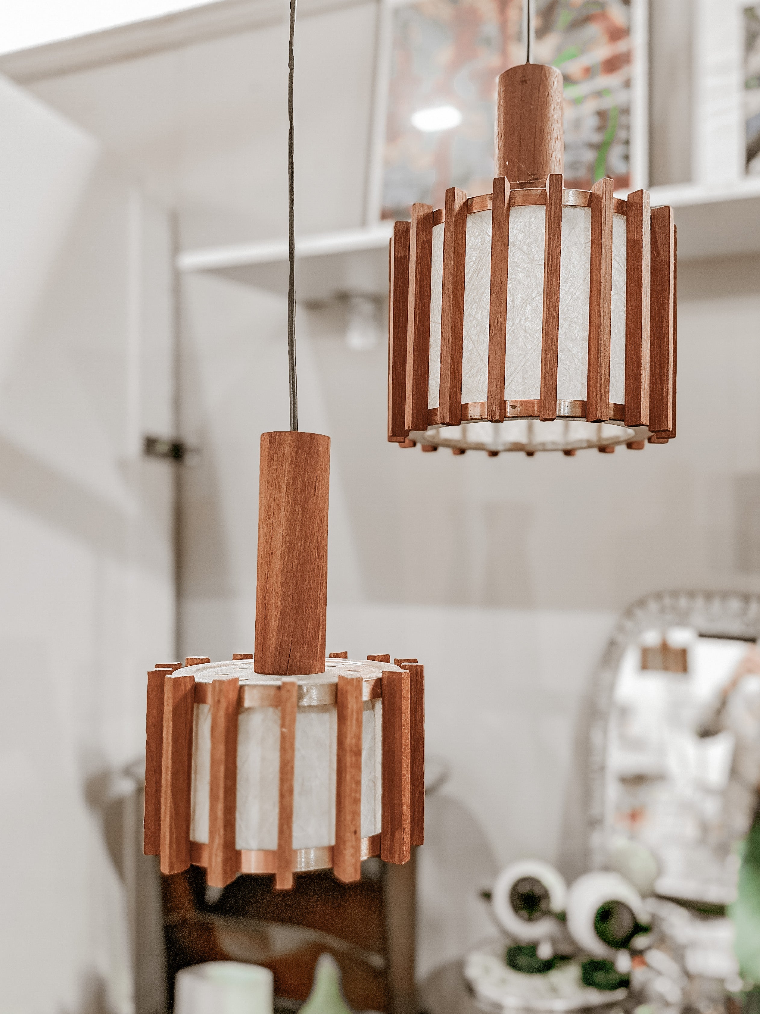 Danish Design Teakholz Lampen 2er Set