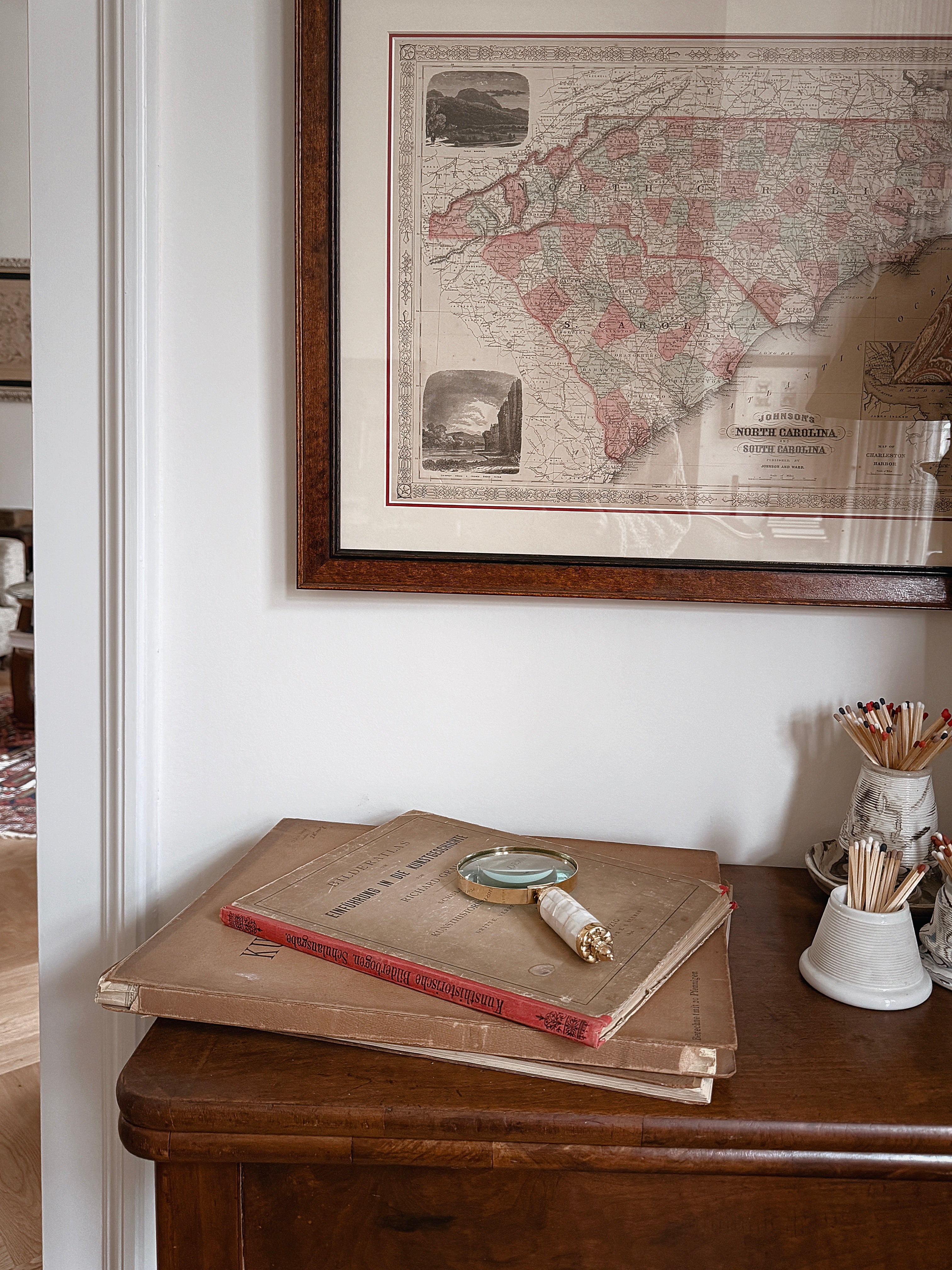 vintage lupe perlmuttgriff messing