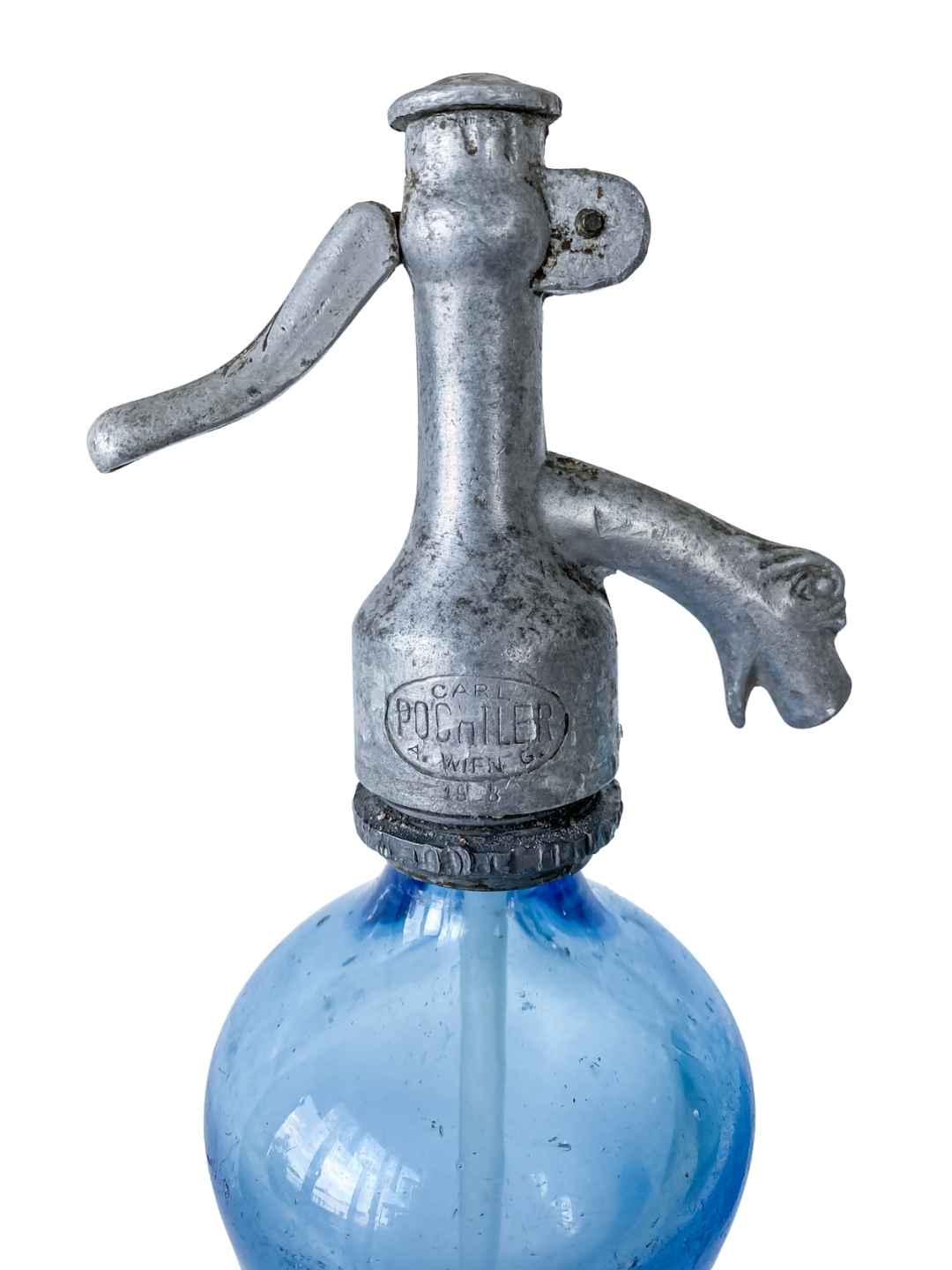Antike Seltzer Flasche "Hercules" aus Glas 1928