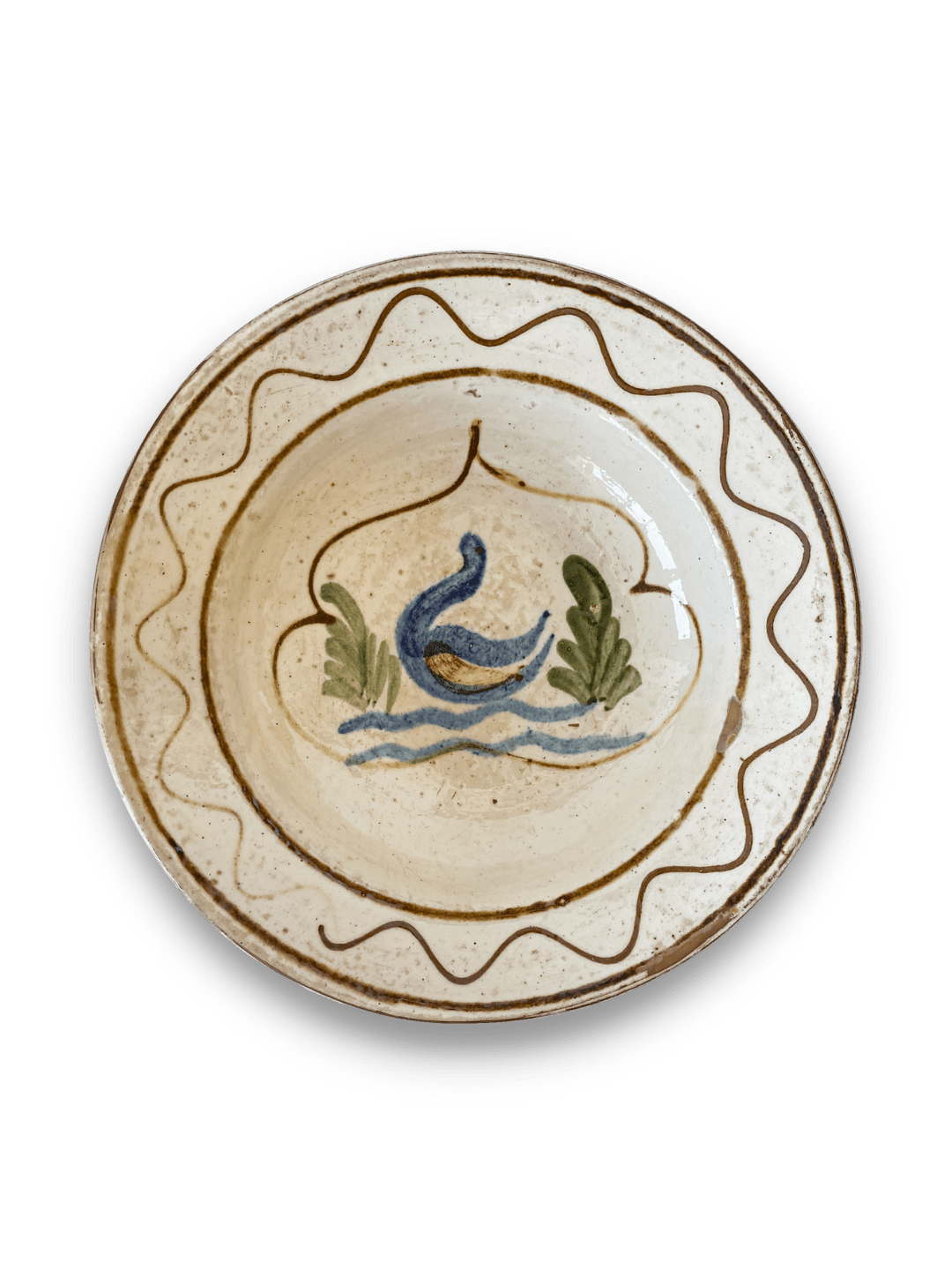 Antike Bauernschale handbemalt Frankreich um 1900