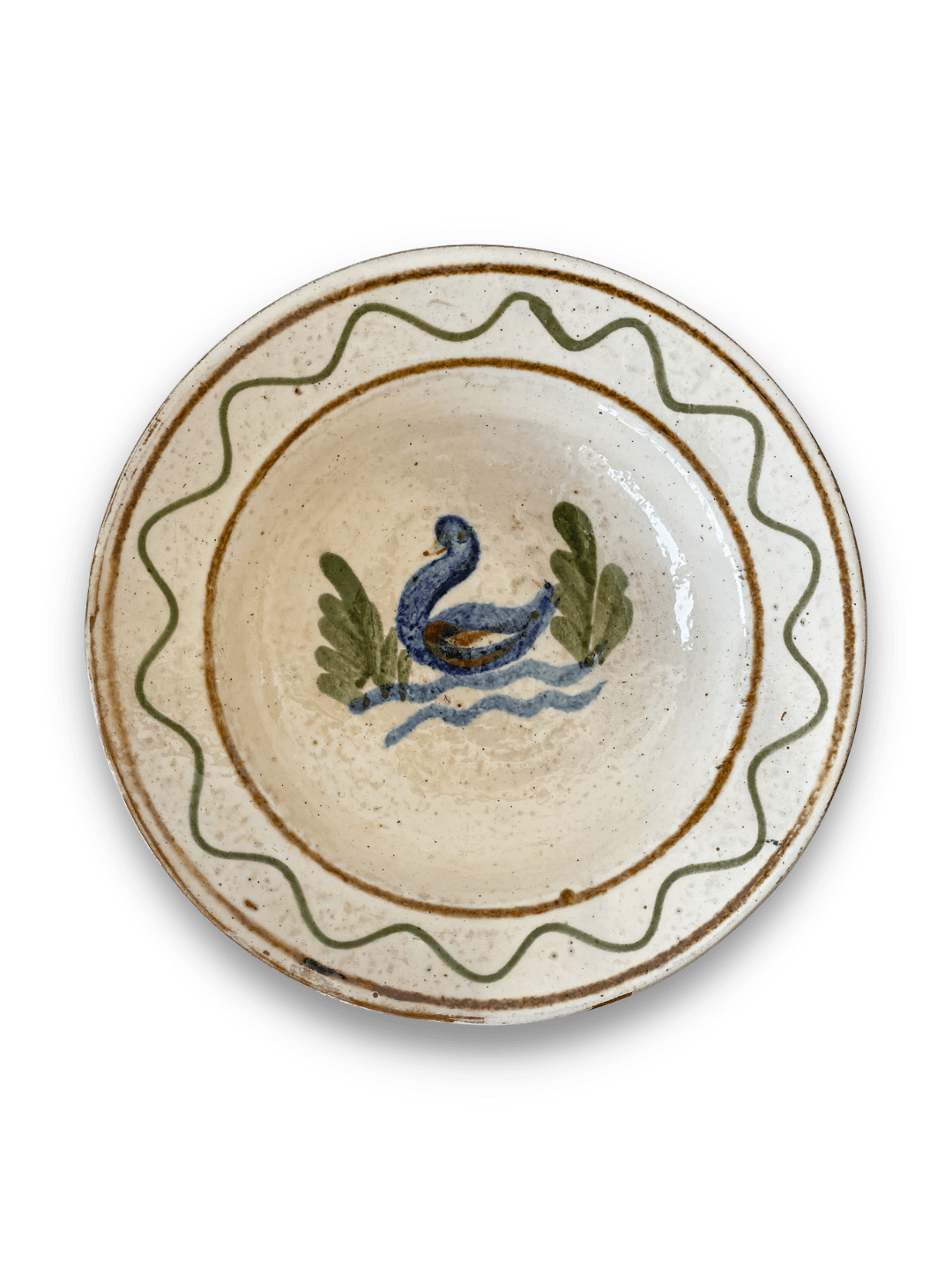 Antike Bauernschale mit Tiermotiv Frankreich um 1900