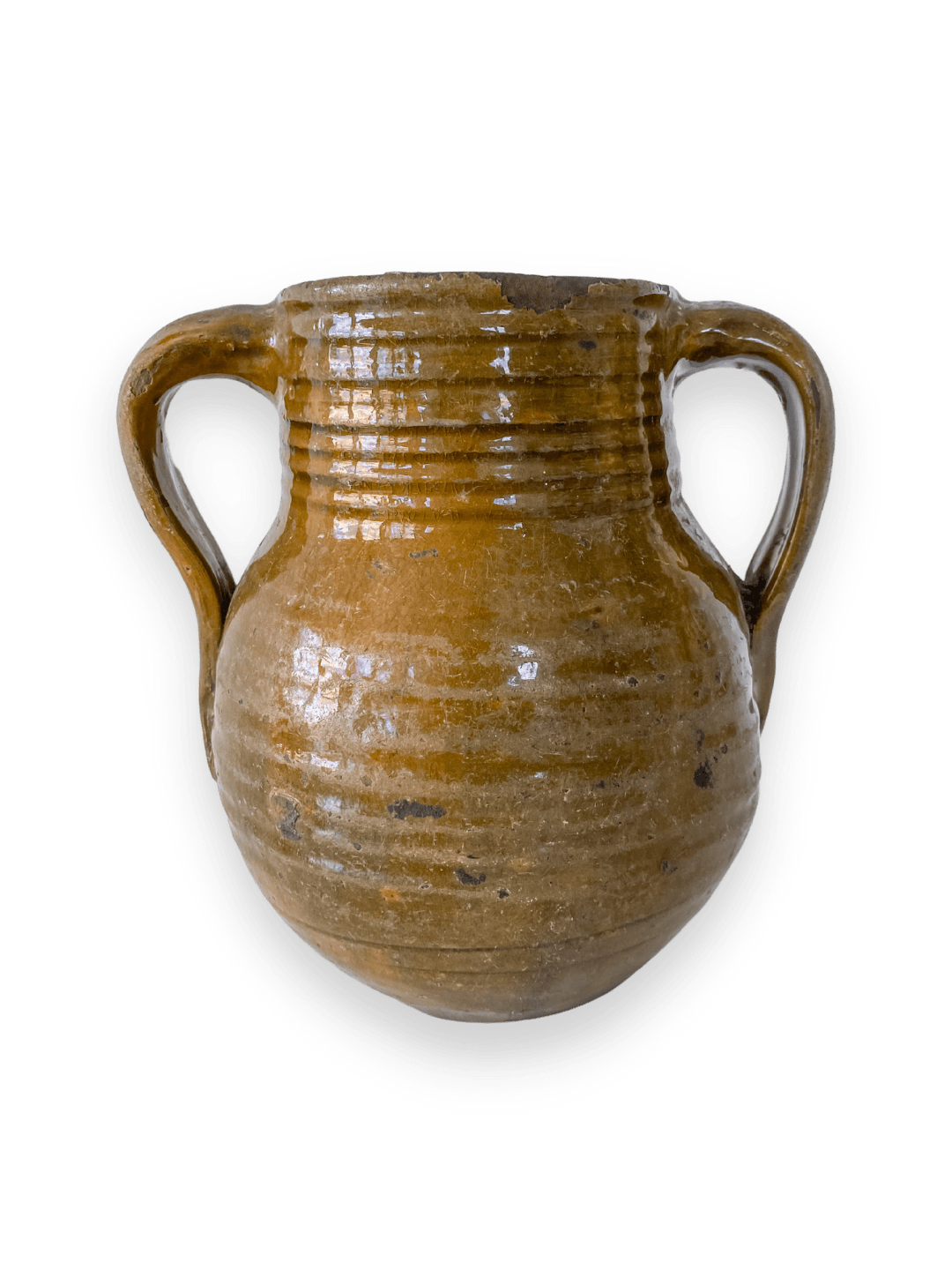 Antike Henkelvase aus Steingut