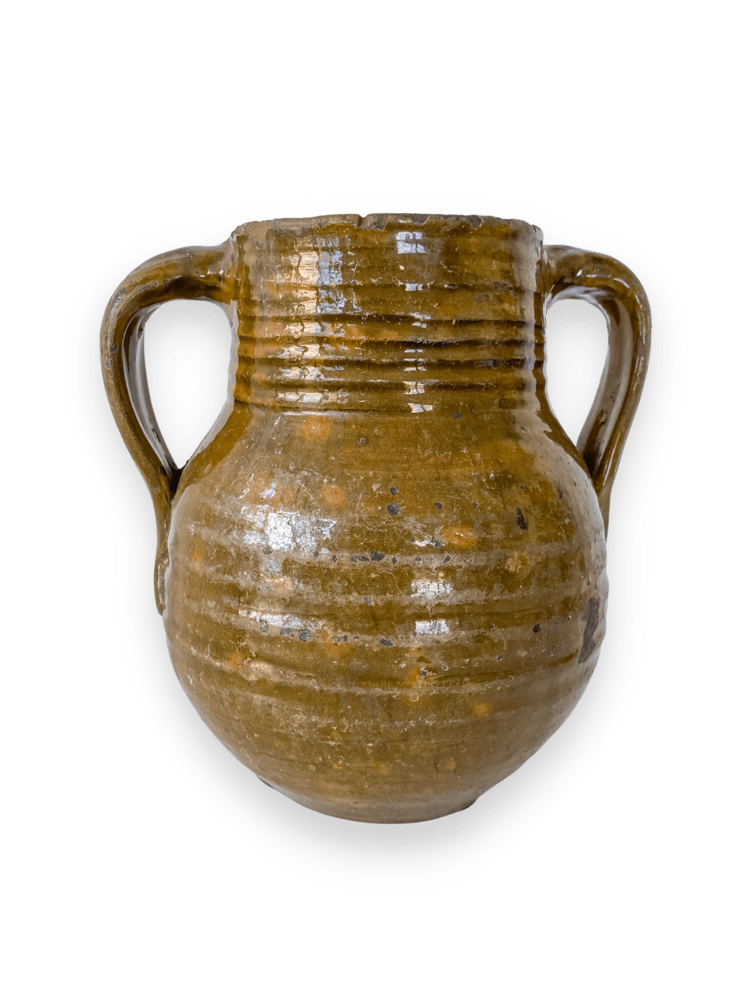 Antike Henkelvase aus Steingut