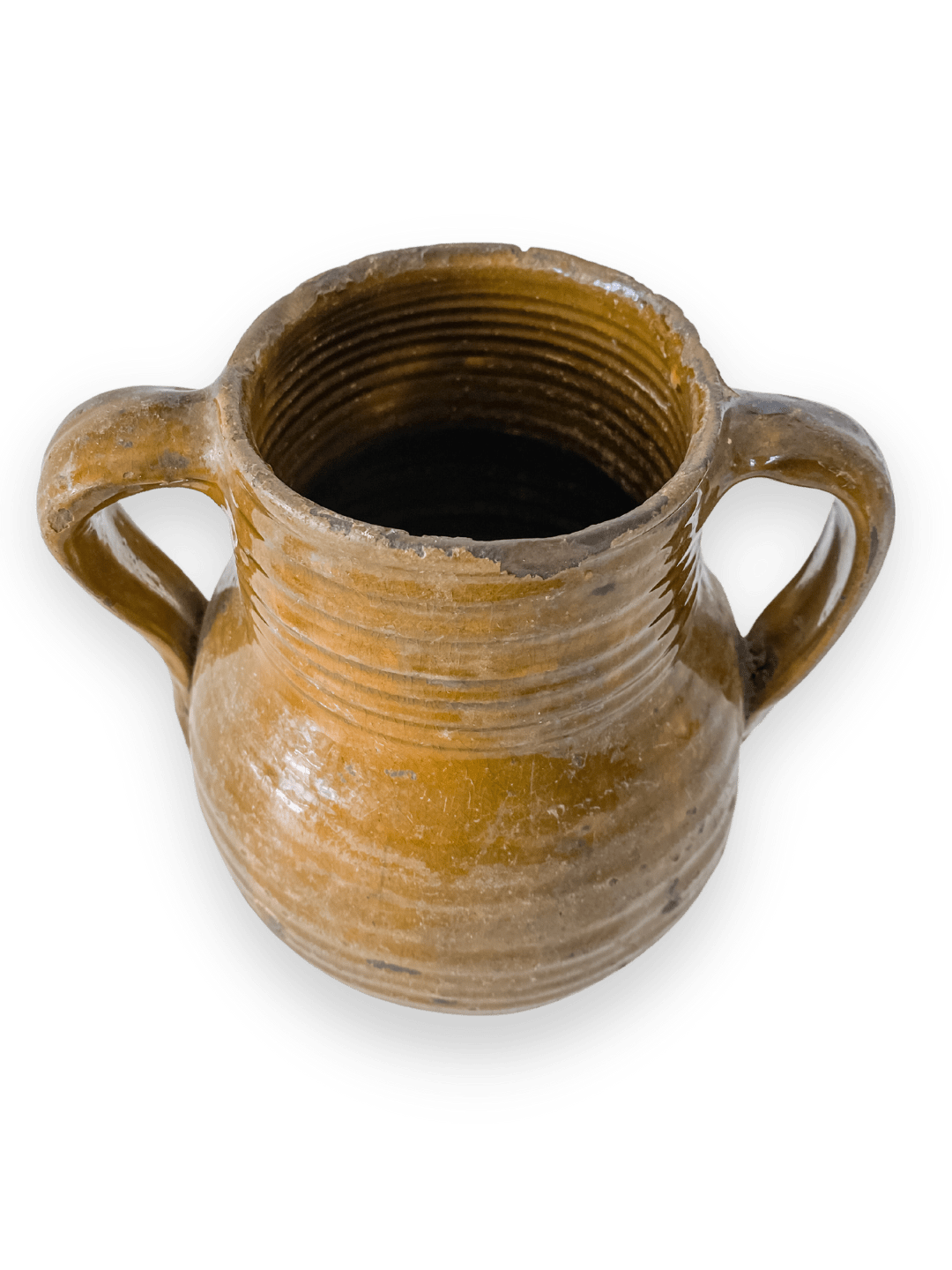 Antike Henkelvase aus Steingut