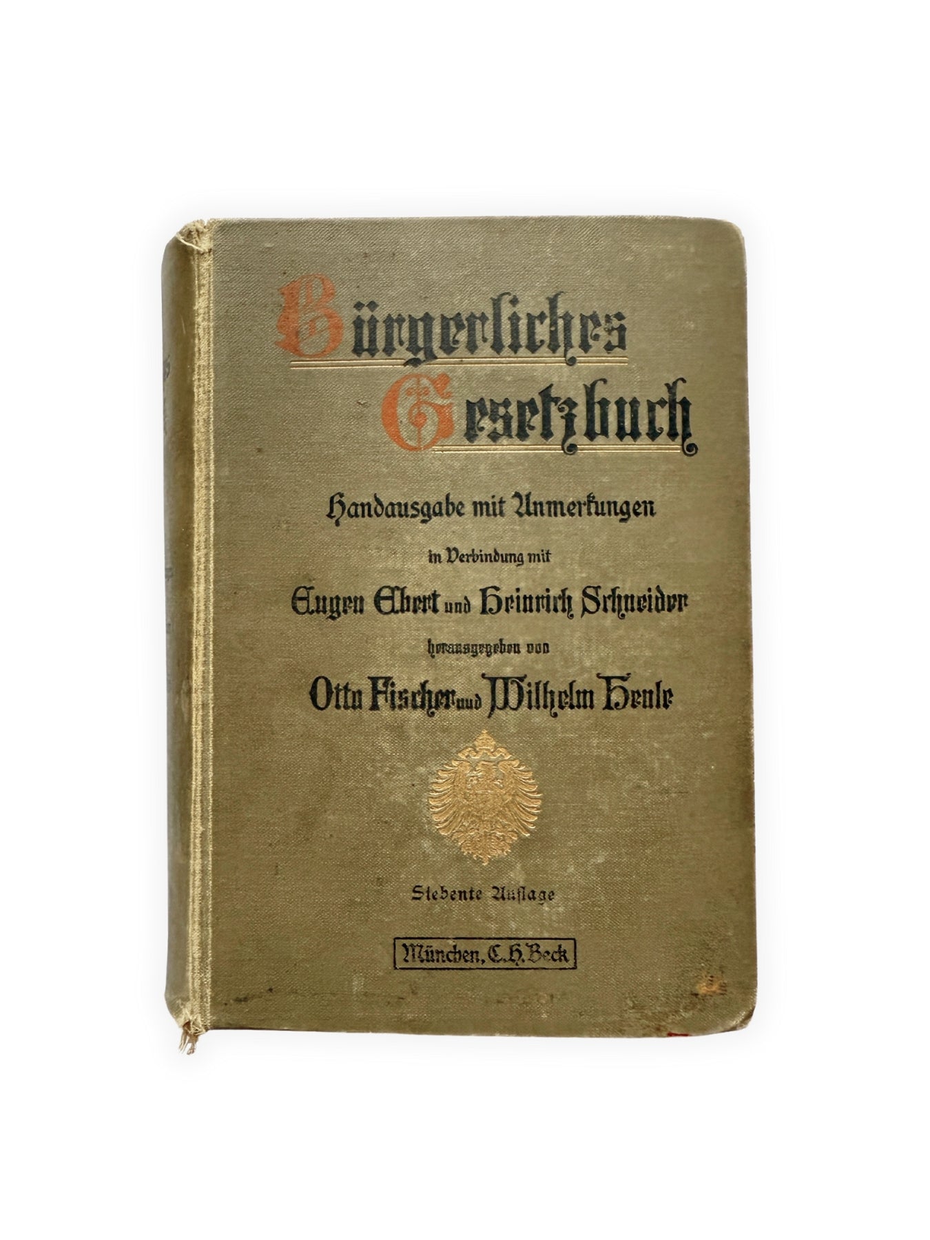 Bürgerliches Gesetzbuch BGB von 1896 Antiquariat 7. Auflage 1906