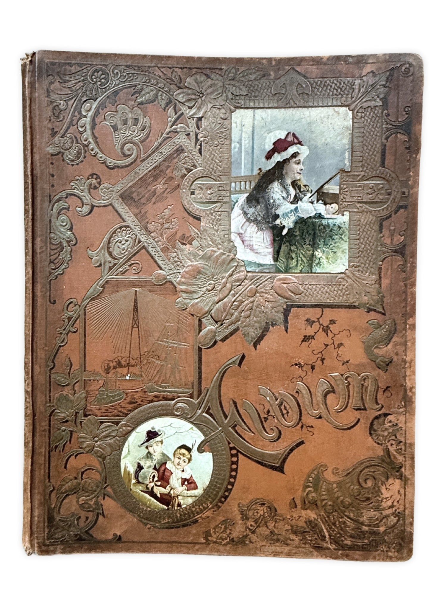 Album mit Oblaten Glanzbilder um 1890 komplette Sammlung Jugendstil