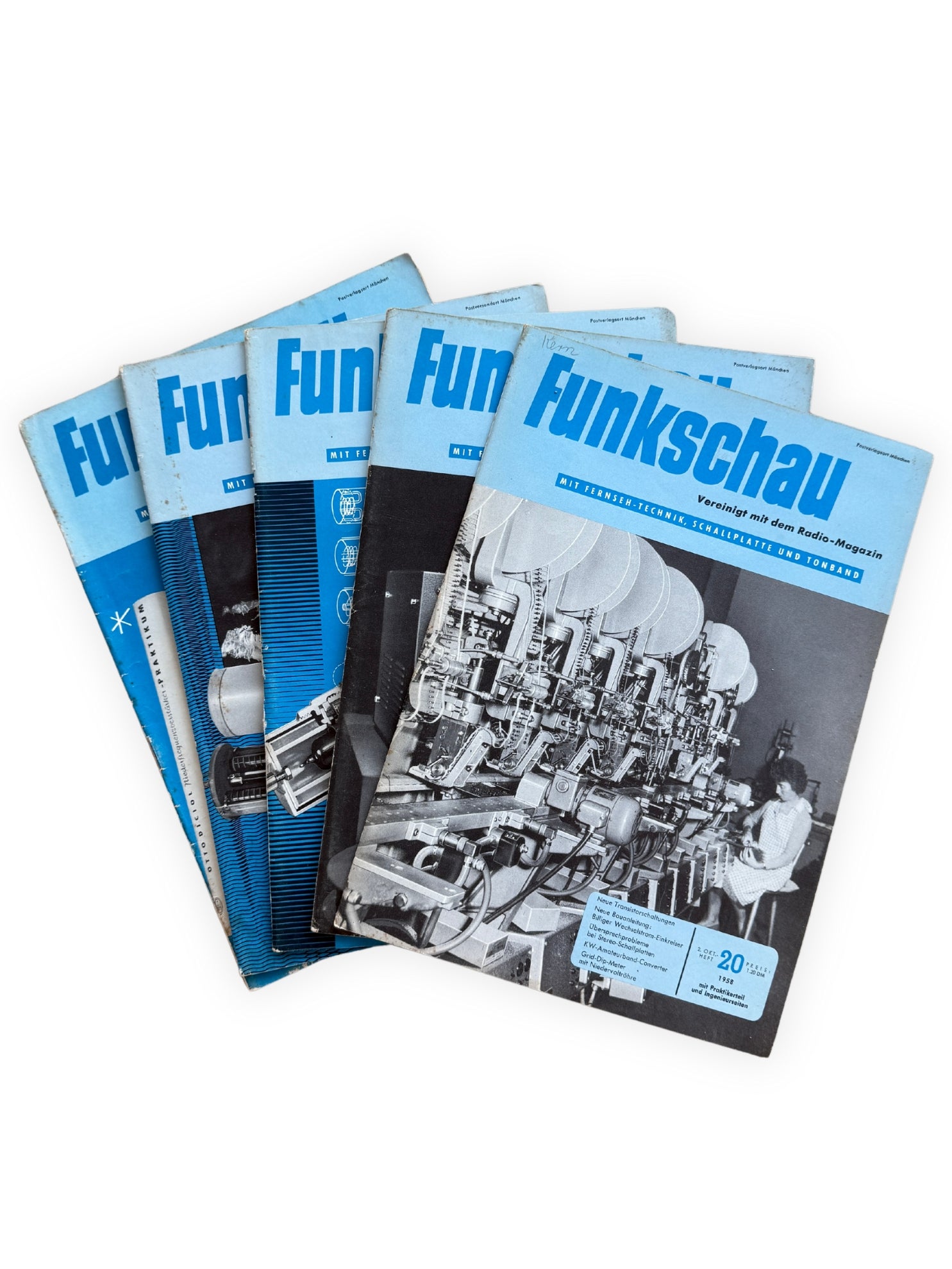 Funkschau 5 Hefte 1958 Vintage Nr 20 21 22 23 24