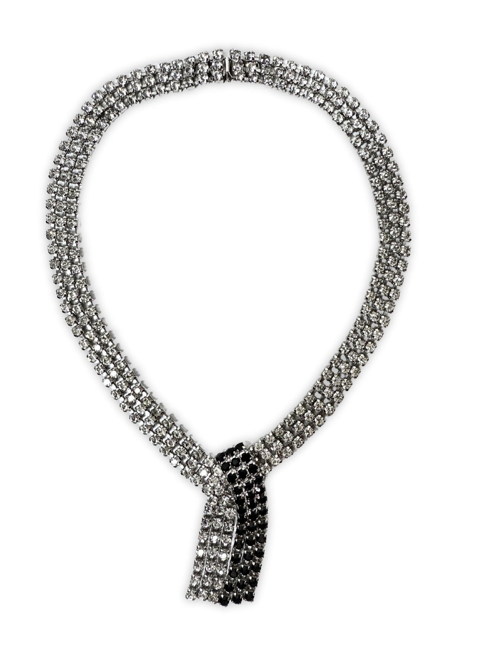 Art Deco Collier aus Strass Modeschmuck der 1950er Jahre