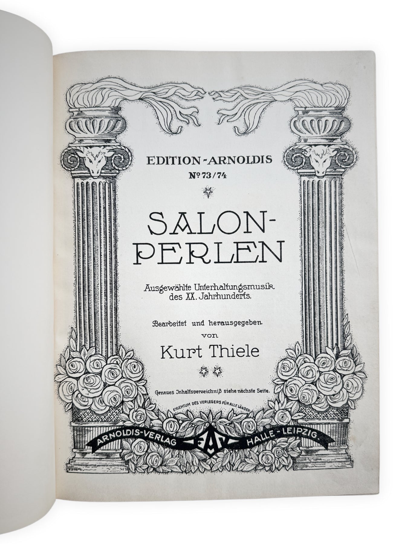 Salon-Perlen Notenbuch um 1910 Unterhaltungs-Musik des XX. Jahrhunderts