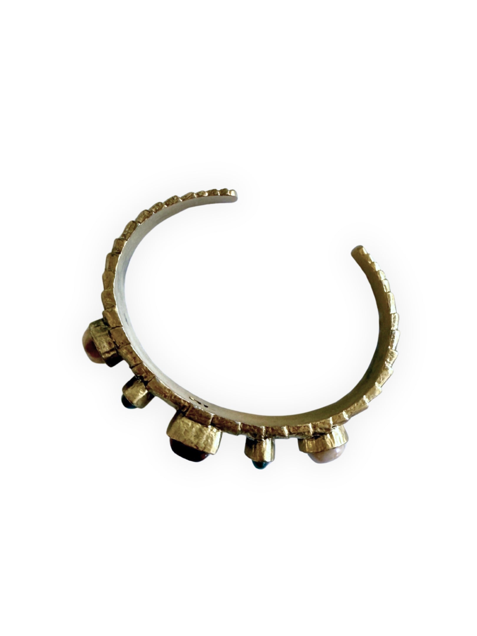 Vintage Boho Armreif mit bunten Halbedelsteinen
