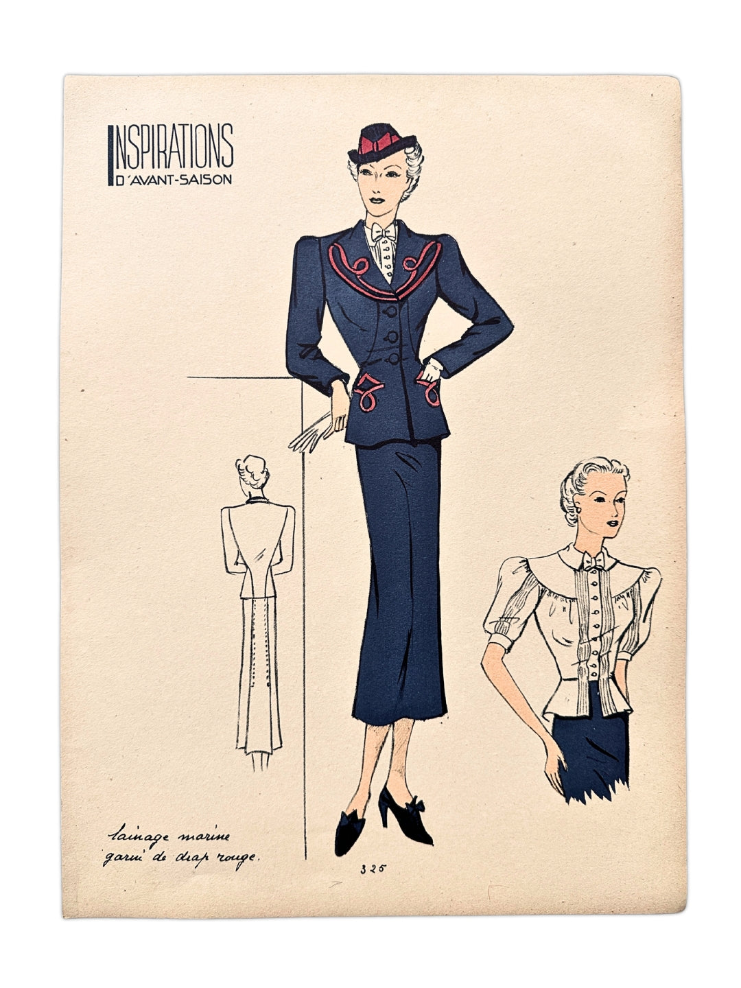 Französischer Mode-Kunstdruck "Inspirations d'avant saison" 1930 - No. 325