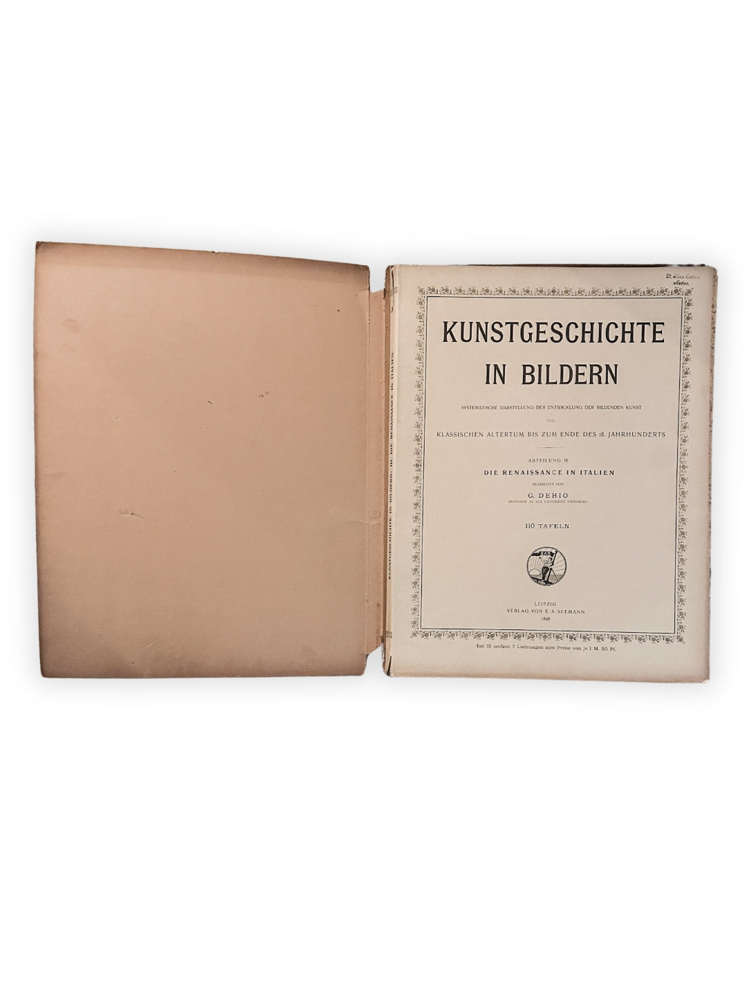 Kunstgeschichte in Bildern - Abteilung III 1898 v. Georg Dehio