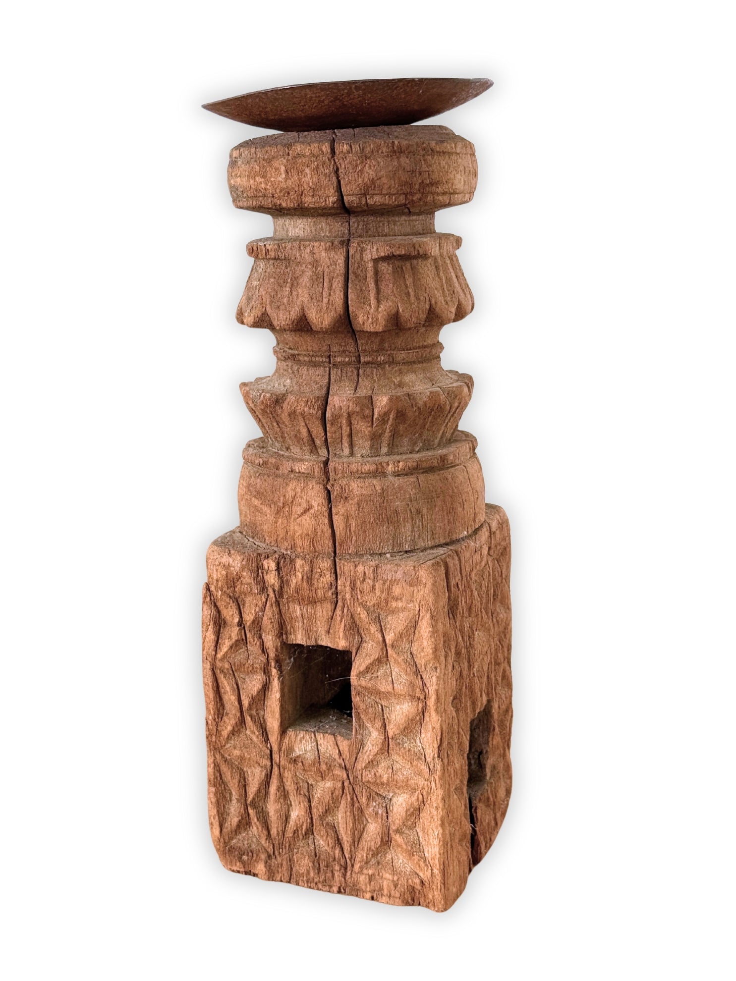 Vintage candlestick from India – Reclaimed Wood