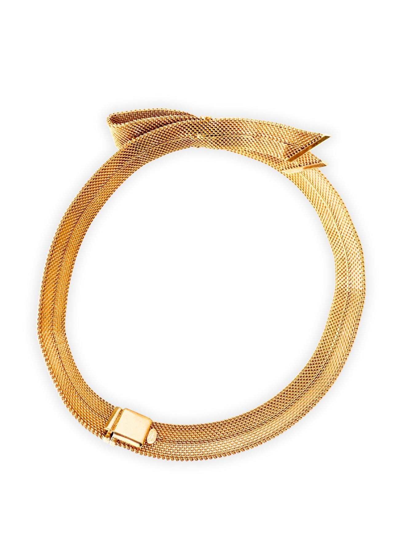 Vintage Christian Dior Choker Kette goldene Schleife 1980er Jahre