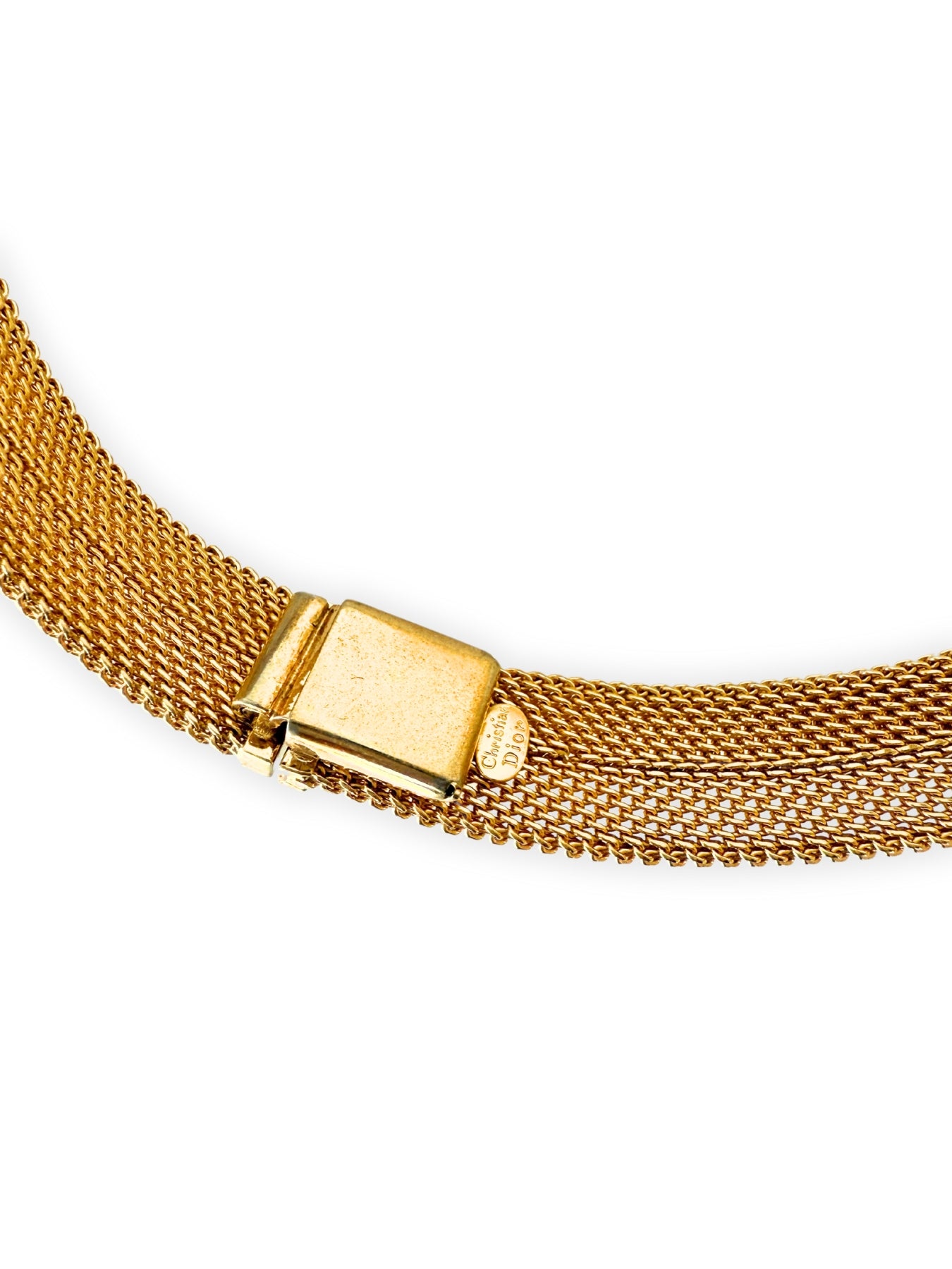 Vintage Christian Dior Choker Kette goldene Schleife 1980er Jahre