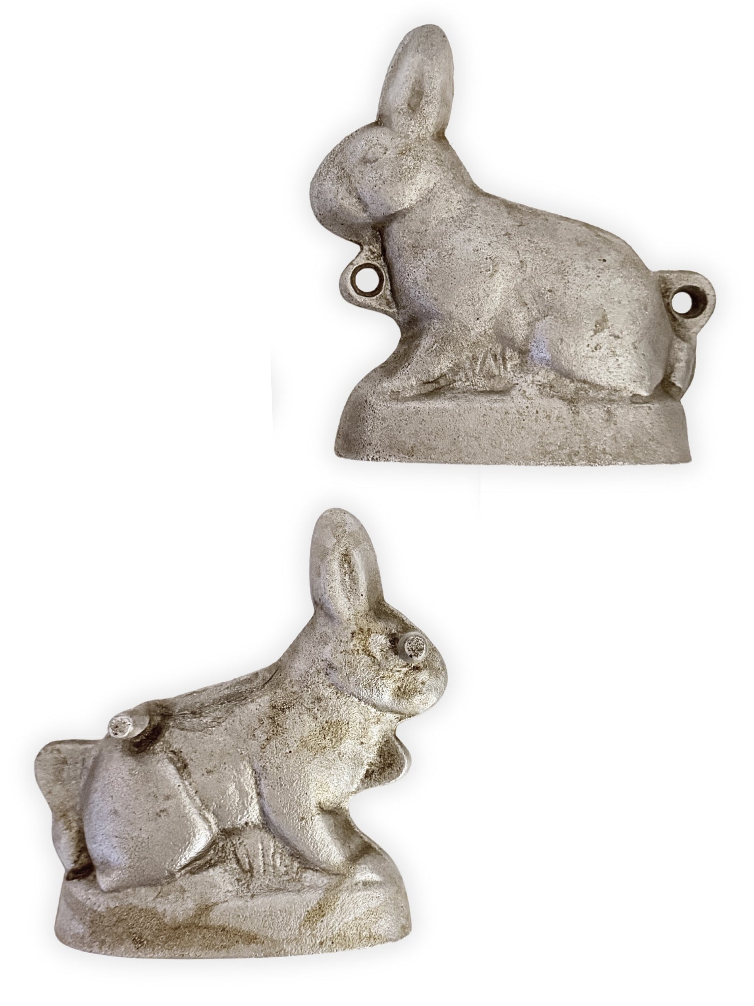 Antike Backform Osterhase aus Aluminiumguss 1900