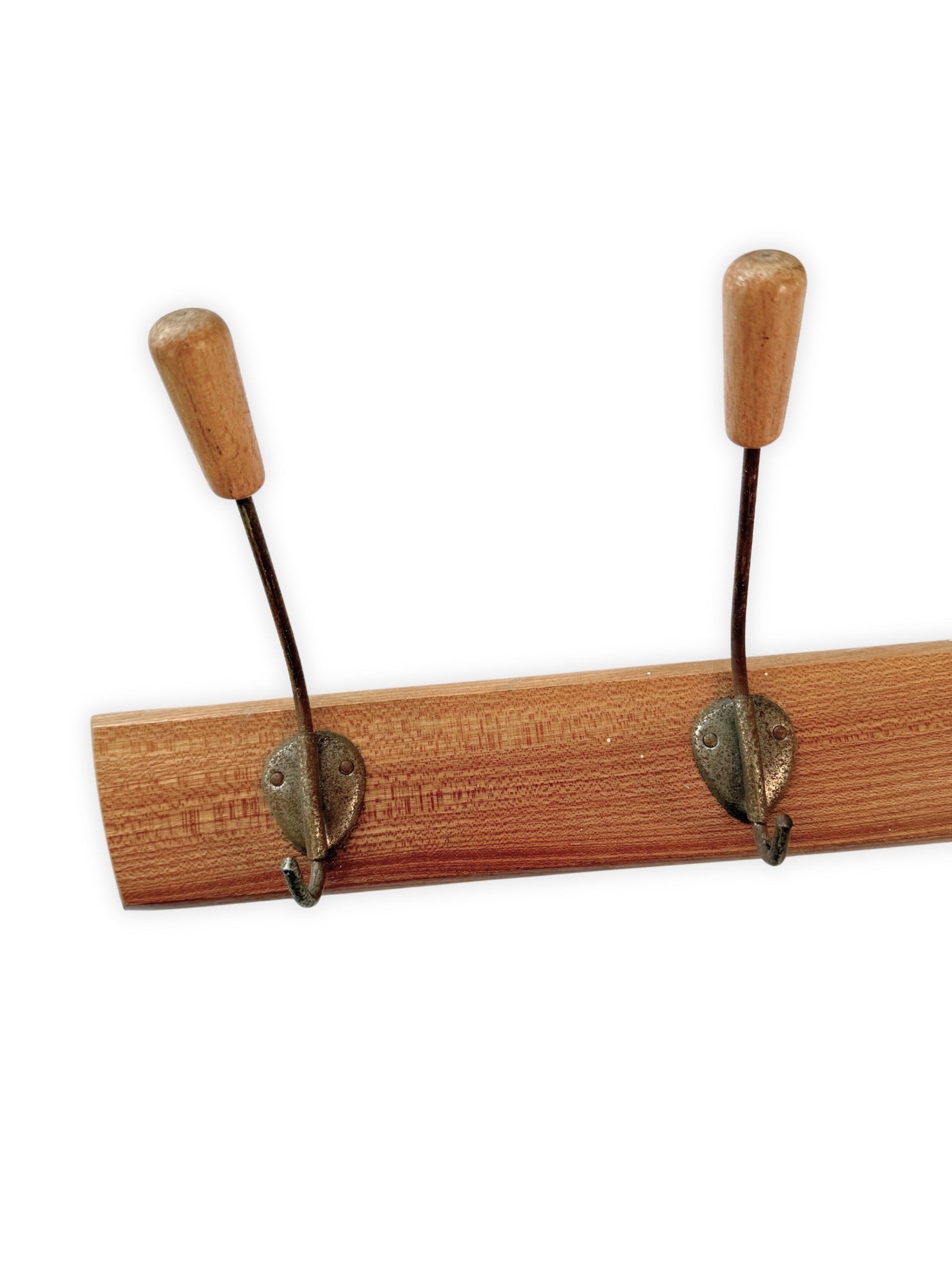 Vintage Mid-Century Garderobe 50er Jahre – Wandhaken aus Holz