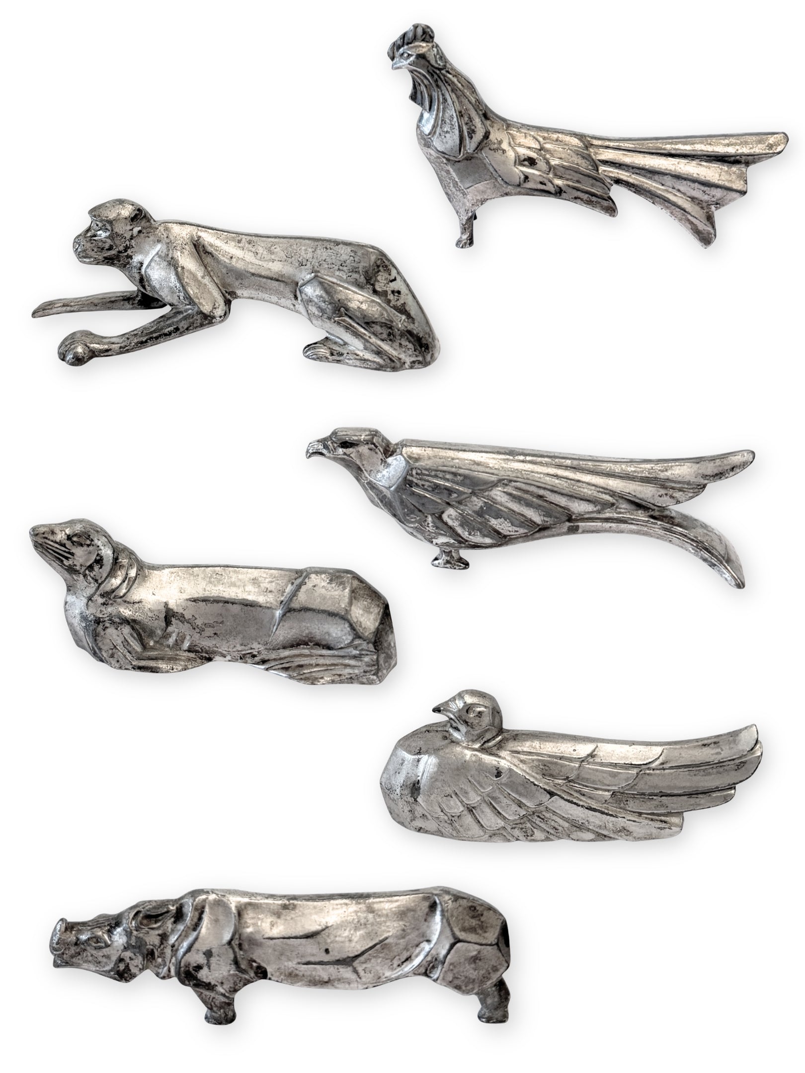 versilberte messerbänkchen art deco