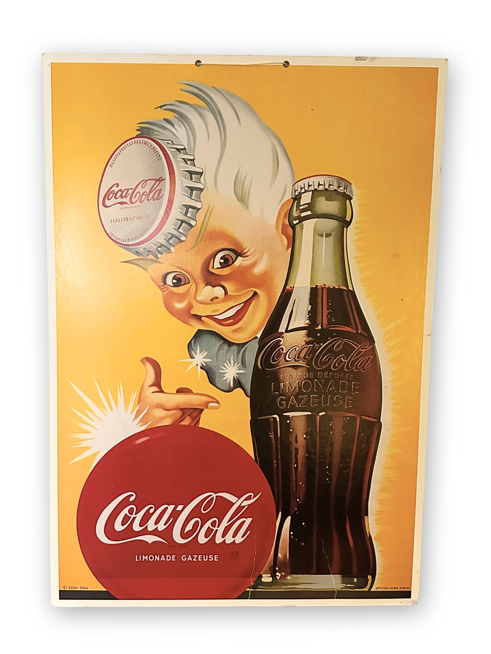 Seltenes Coca Cola Werbeschild 50er 60er Jahre Vintage