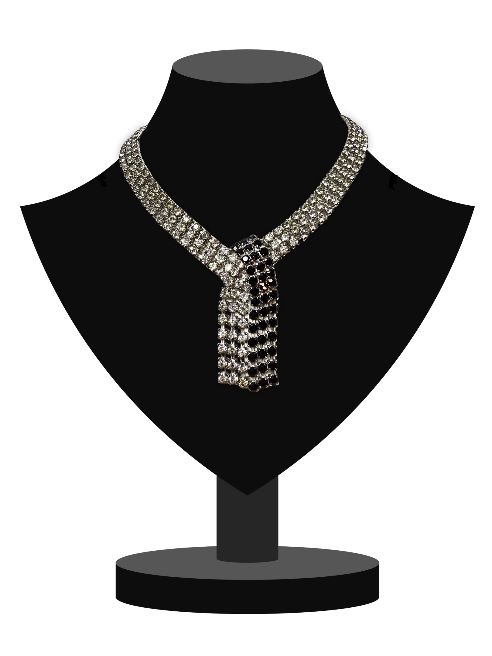 Art Deco Collier aus Strass Modeschmuck der 1950er Jahre