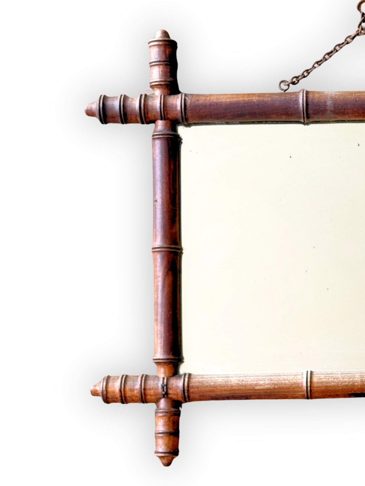 antiker bamboo spiegel frankreich 1900