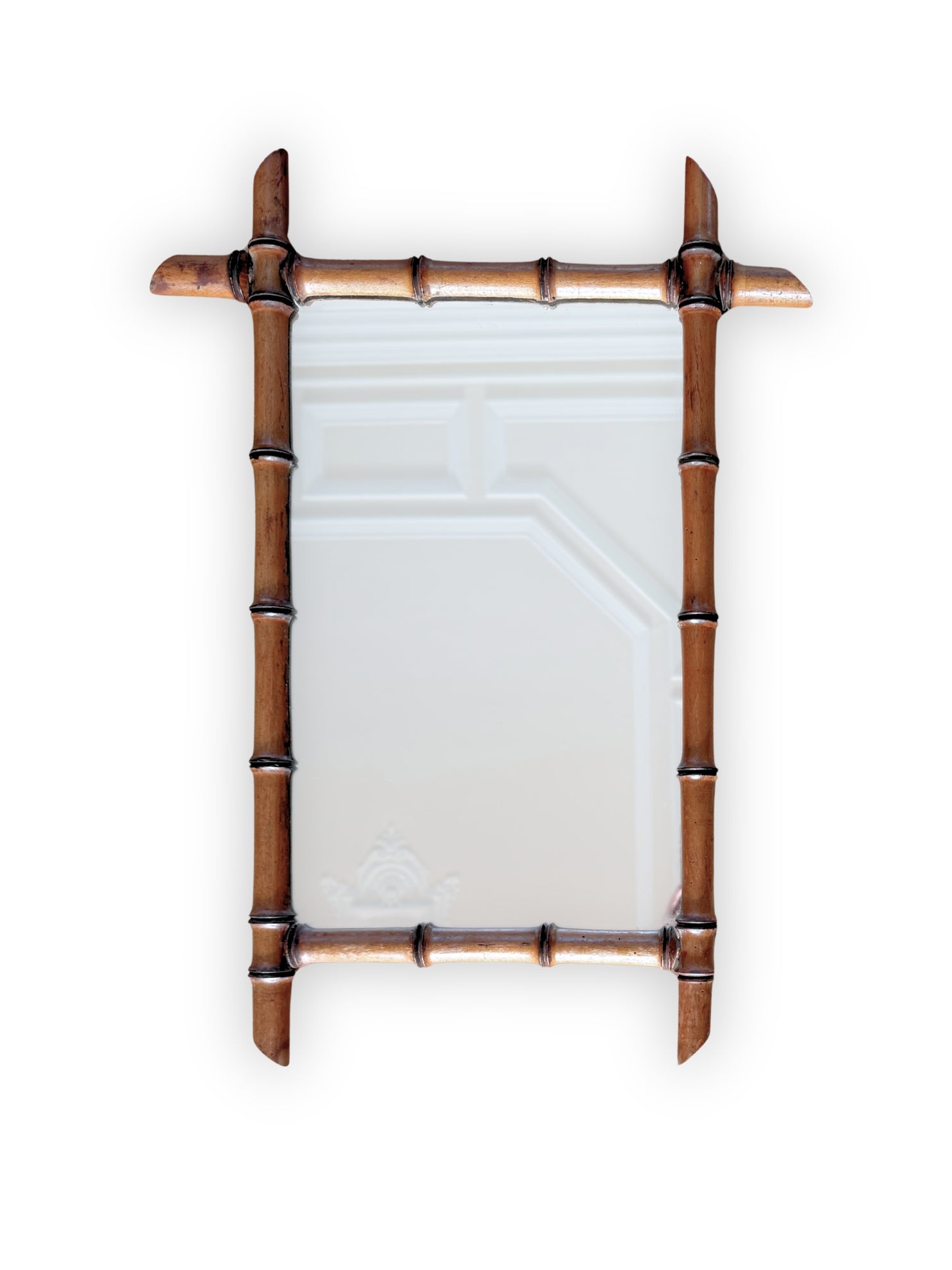 französischer vintage spiegel wand bamboo