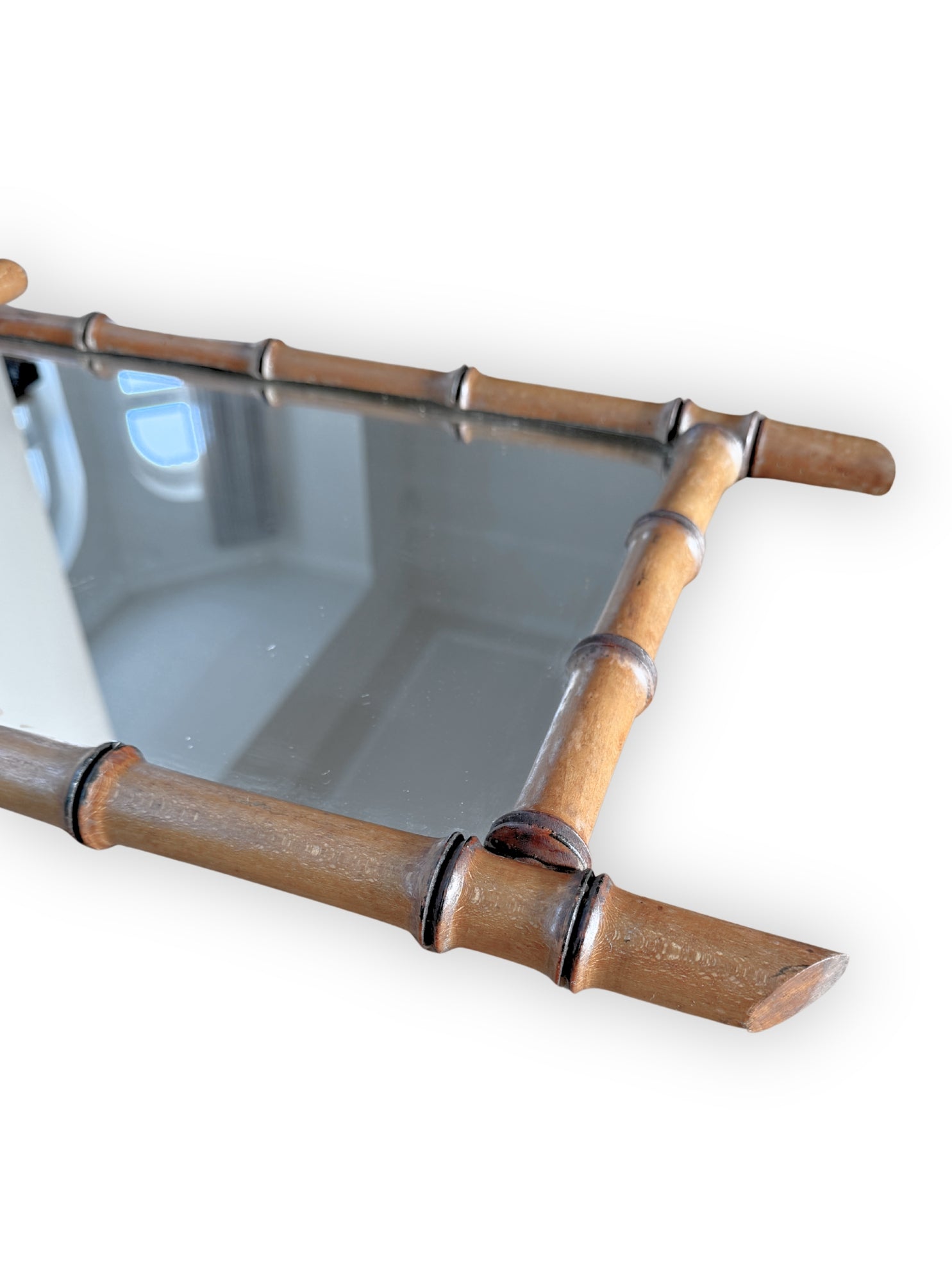 französischer vintage spiegel wand bamboo