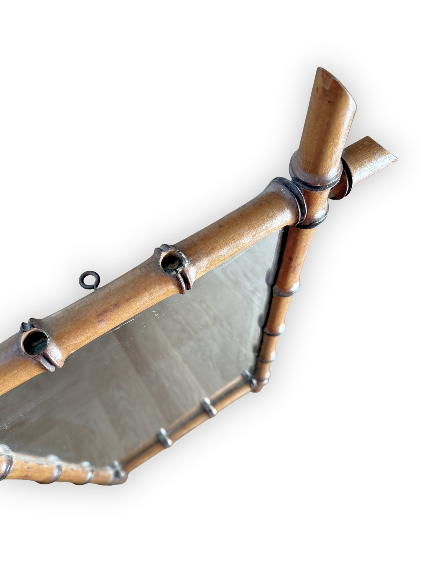 französischer vintage spiegel wand bamboo