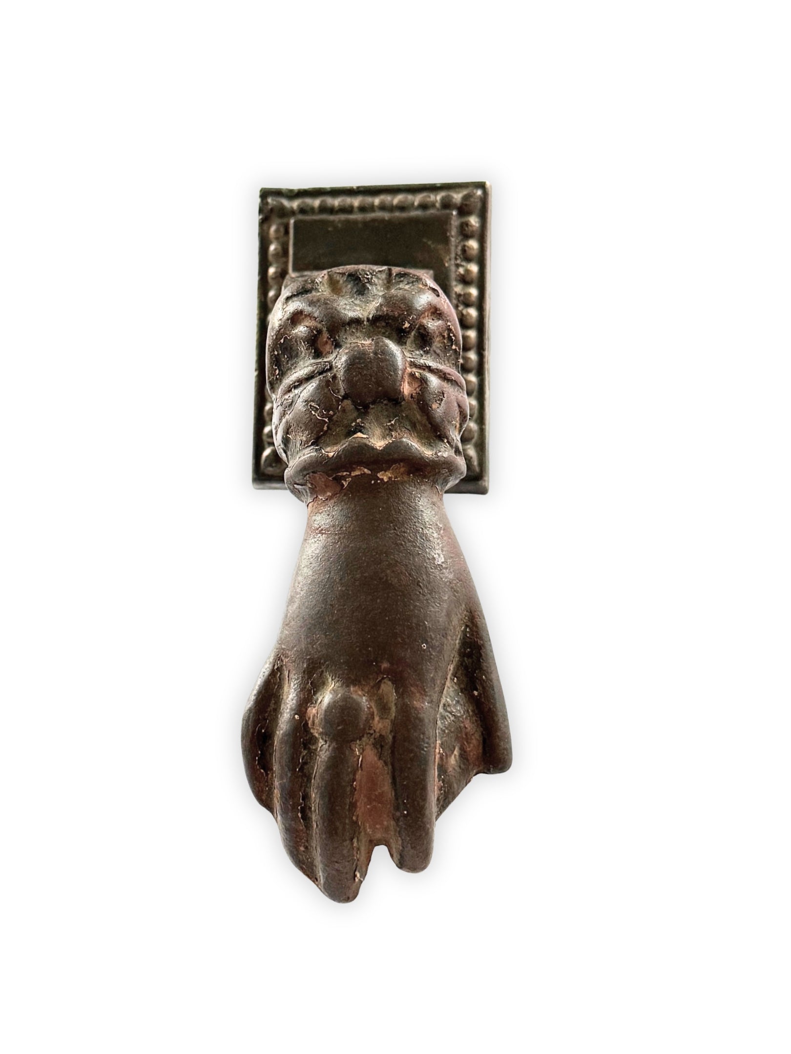 viktorianischer Türklopfer 19. Jahrhundert Handmotiv