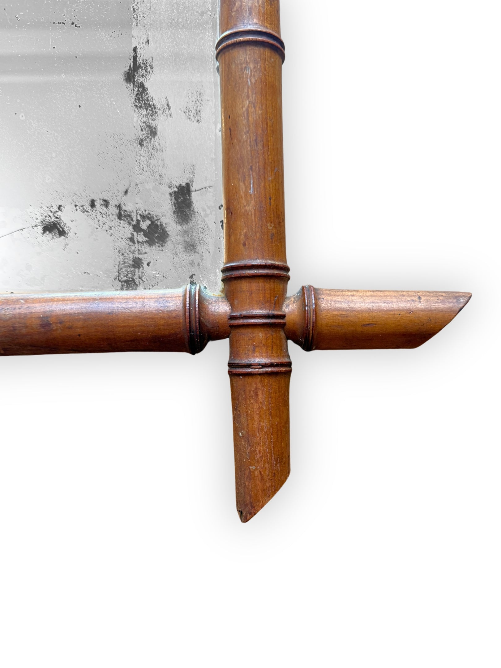 Antiker Wandspiegel aus Frankreich 19. Jh – Bamboo Colonial Style