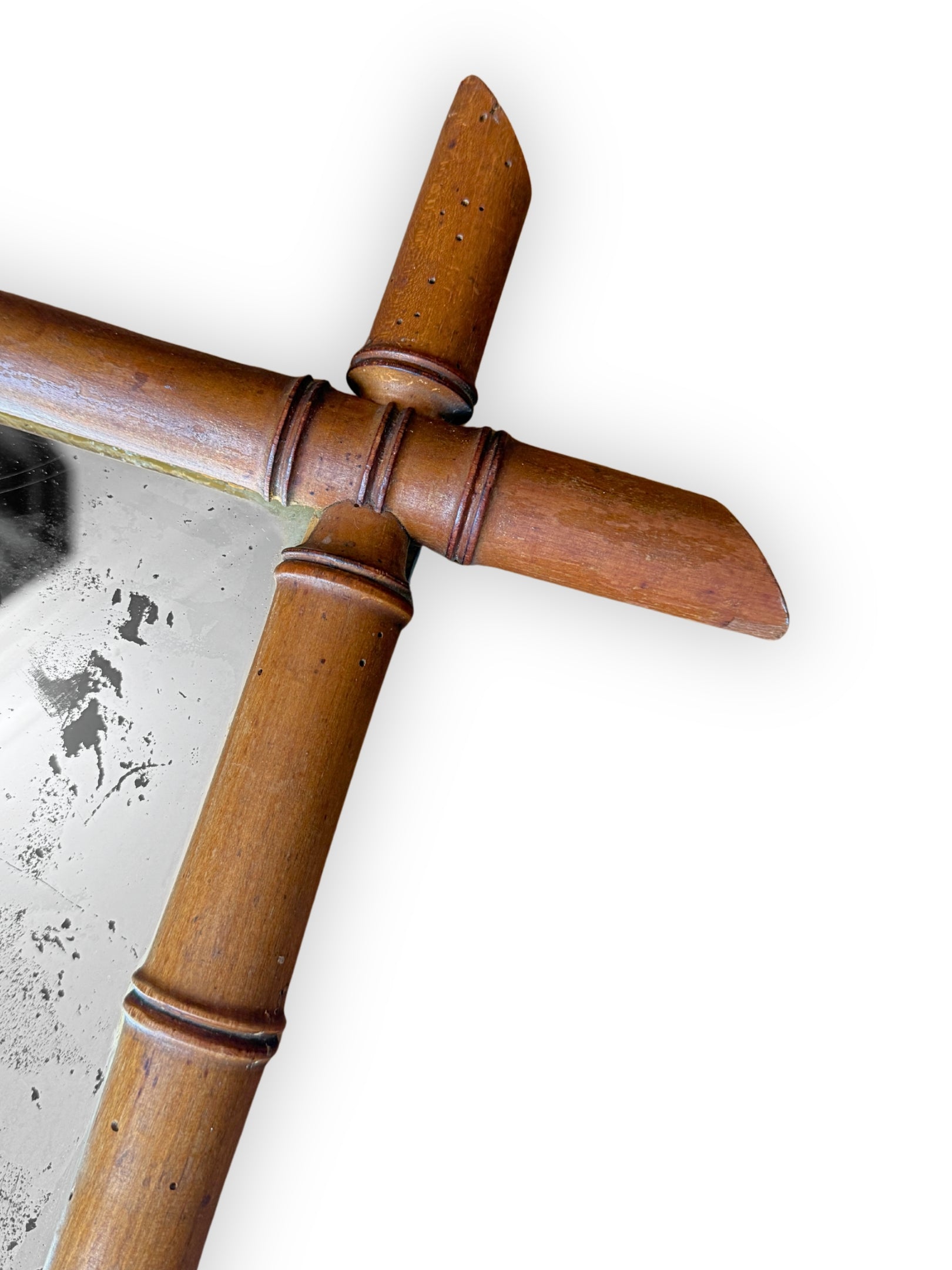 Antiker Wandspiegel aus Frankreich 19. Jh – Bamboo Colonial Style