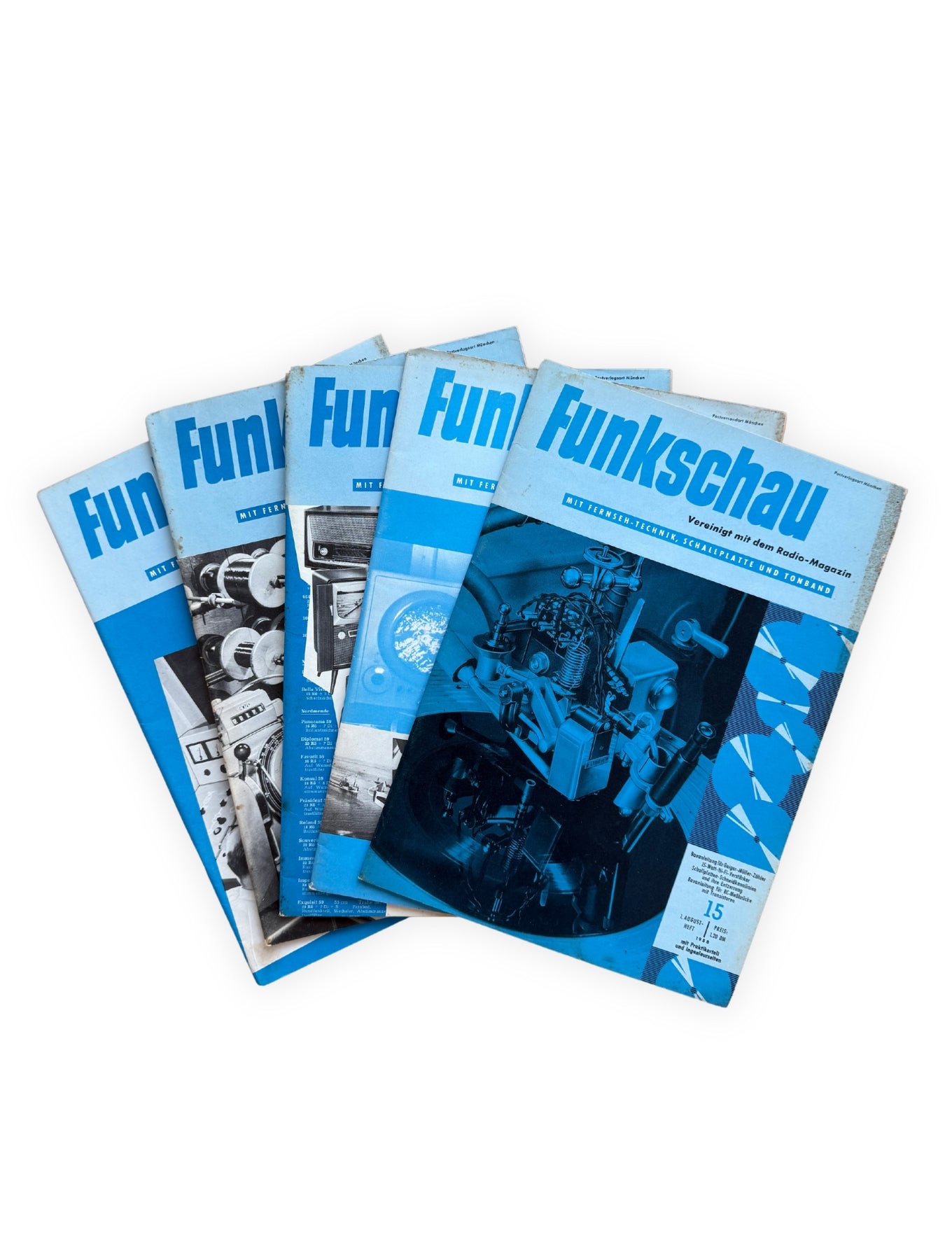 Funkschau 5 Hefte 1958 Vintage Nr 15 16 17 18 19