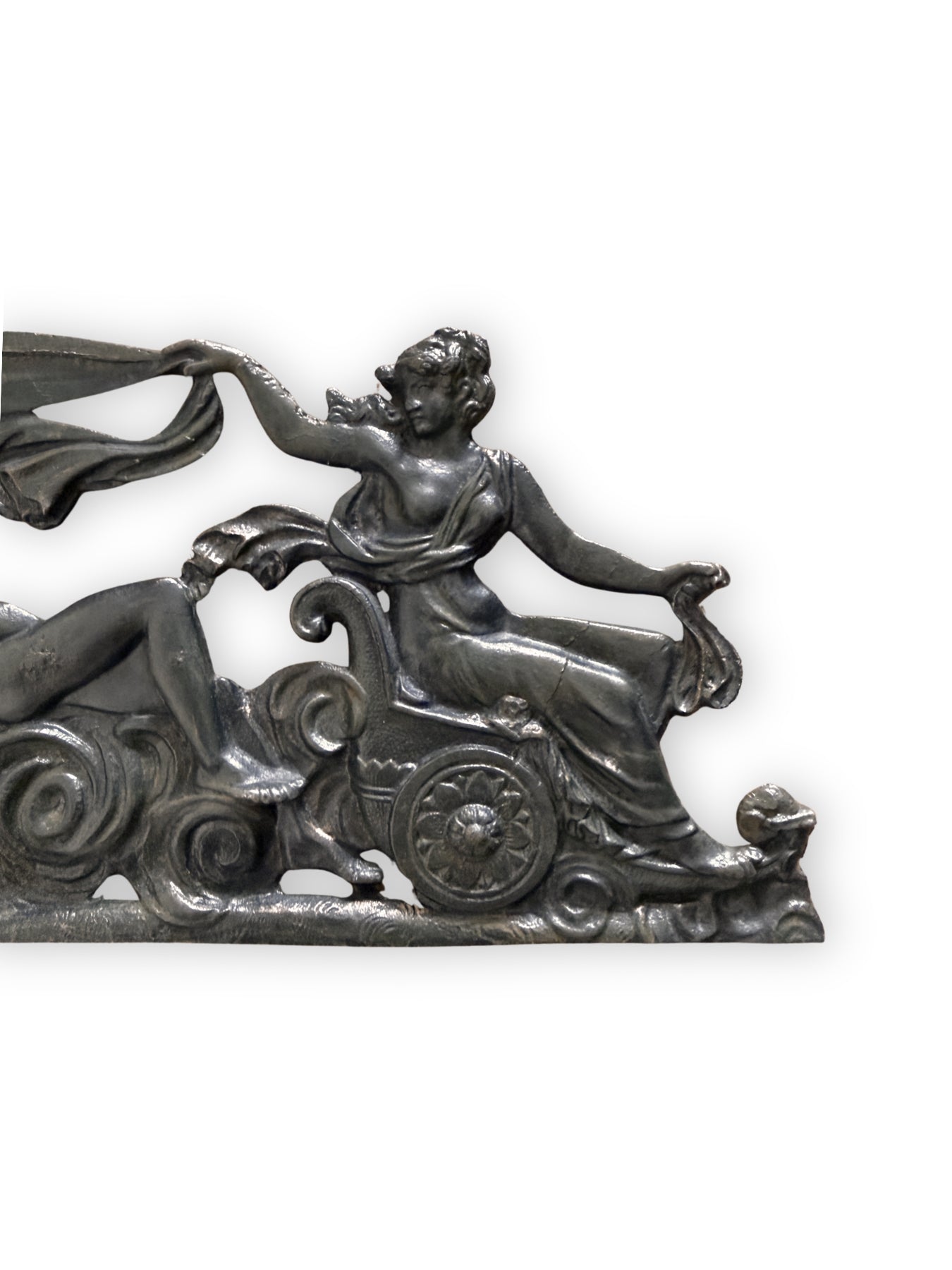 Antique Iron Relief "Daphne & Apollo" - France Wall Relief Fragment