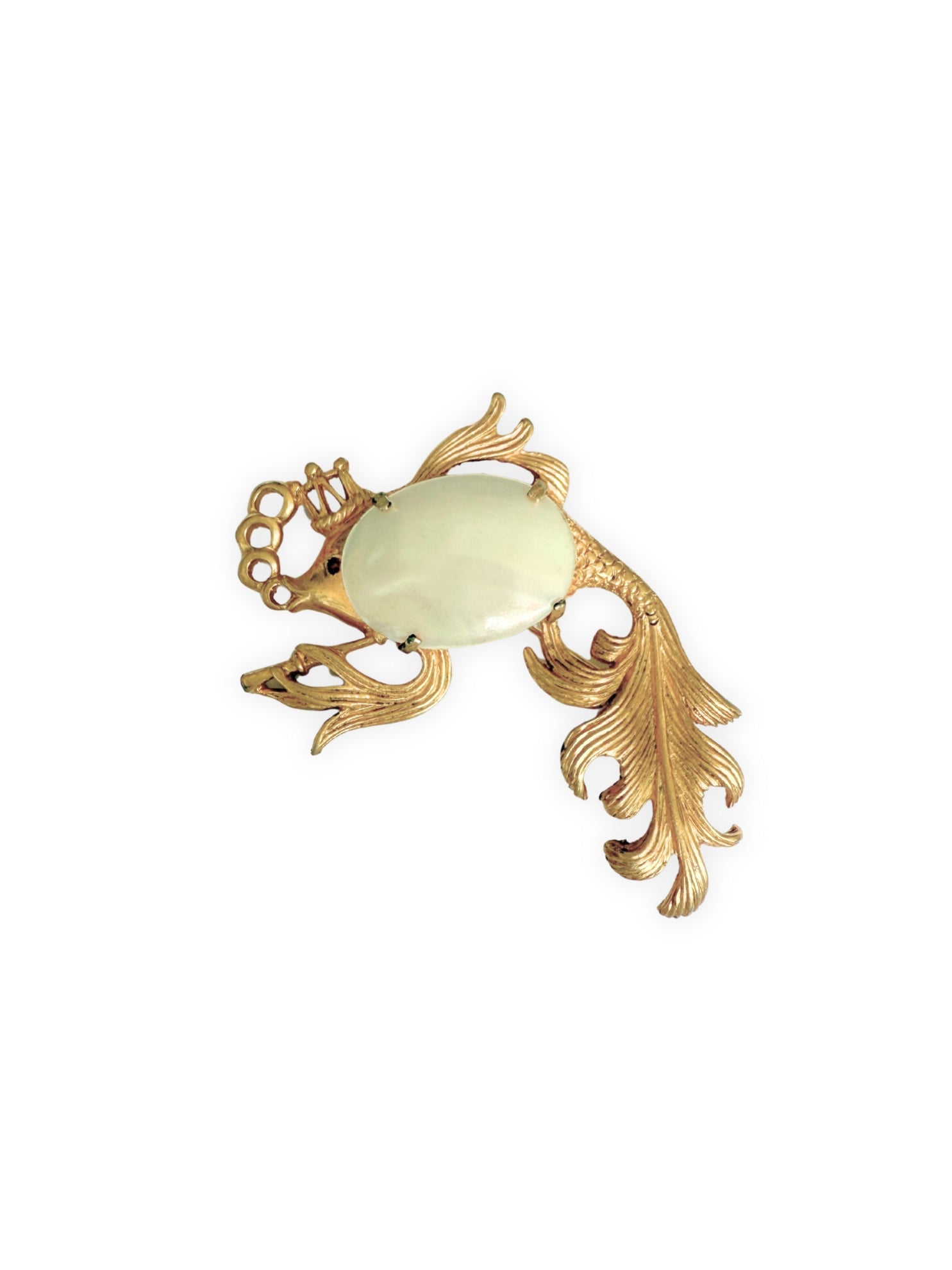 Vintage MARVELLA brooch fish with mother of pearl, USA 1960s