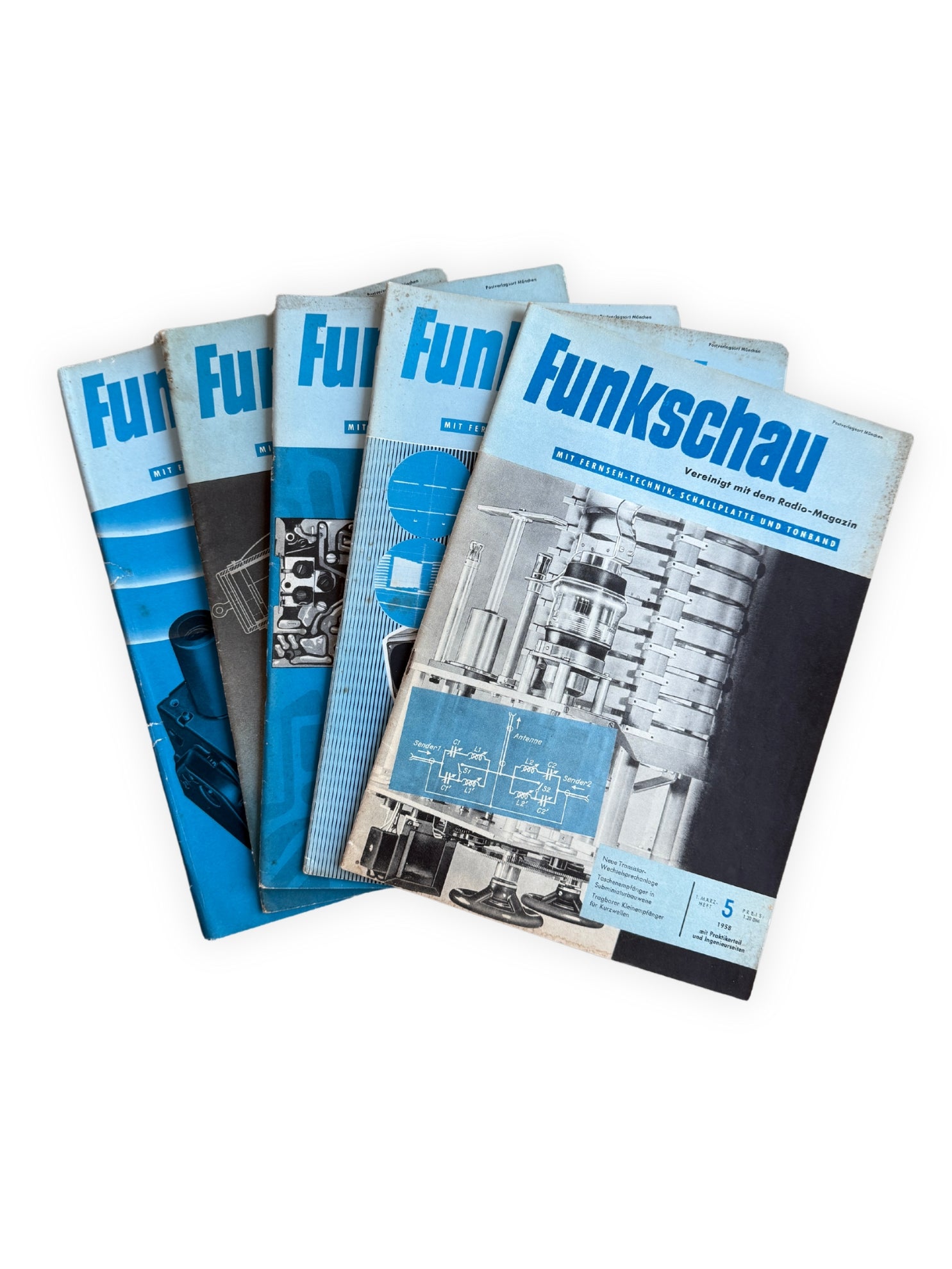 Funkschau 5 Hefte 1958 Vintage Nr 5-9