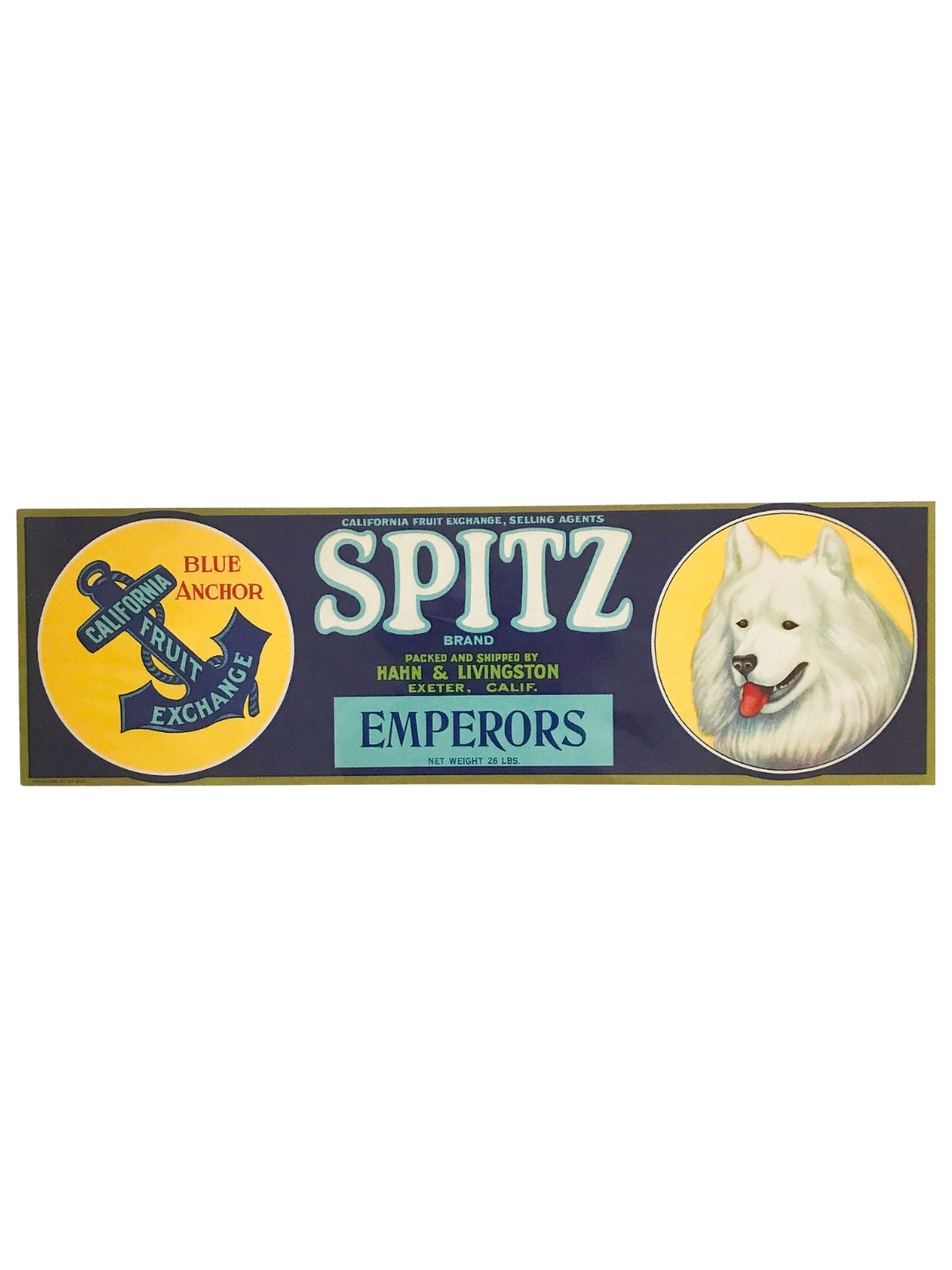 Vintage „SPITZ“ Traubenkistenetikett 1950er Jahre